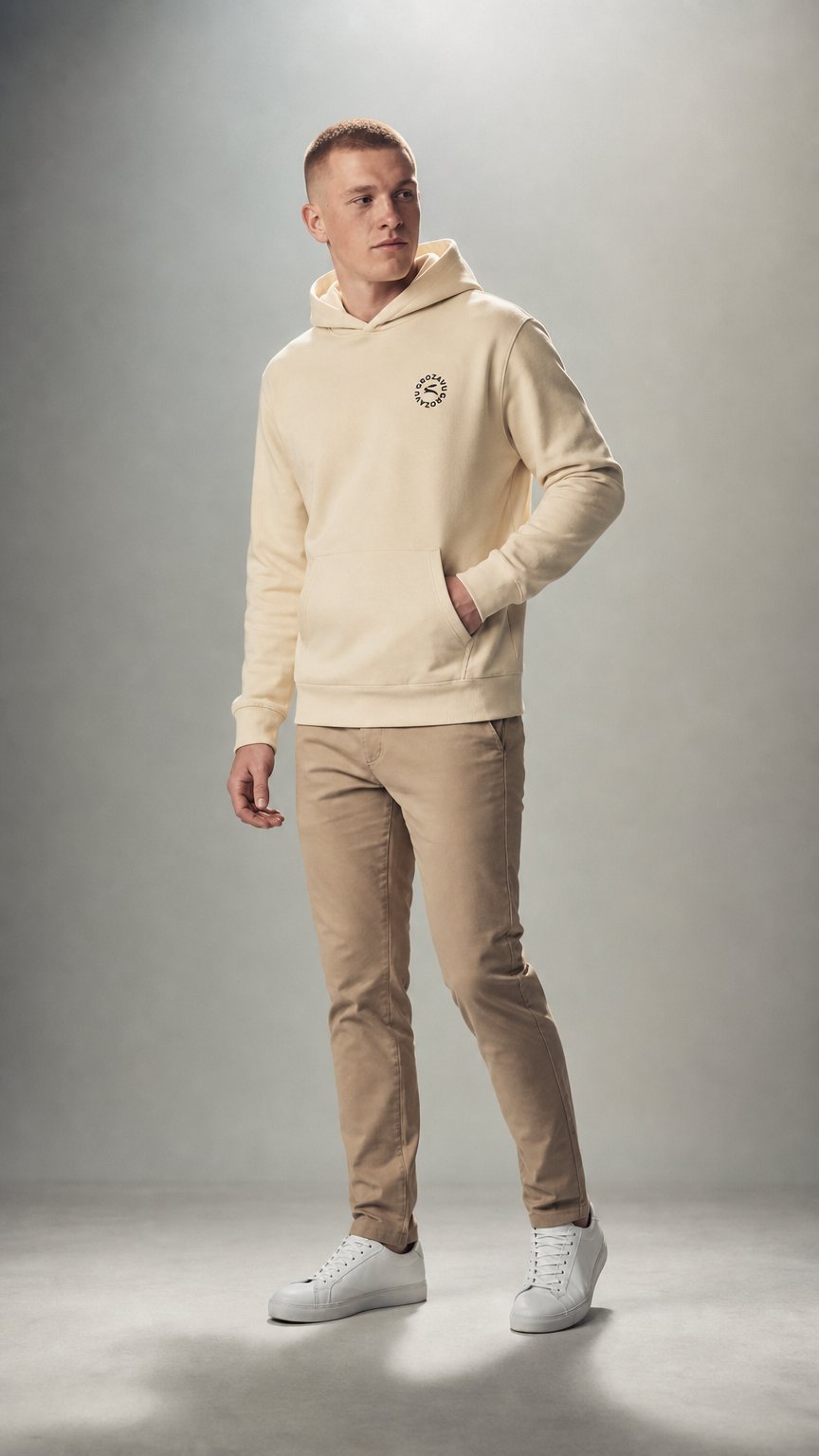 AI product shot of Brushed Relaxed Hoodie