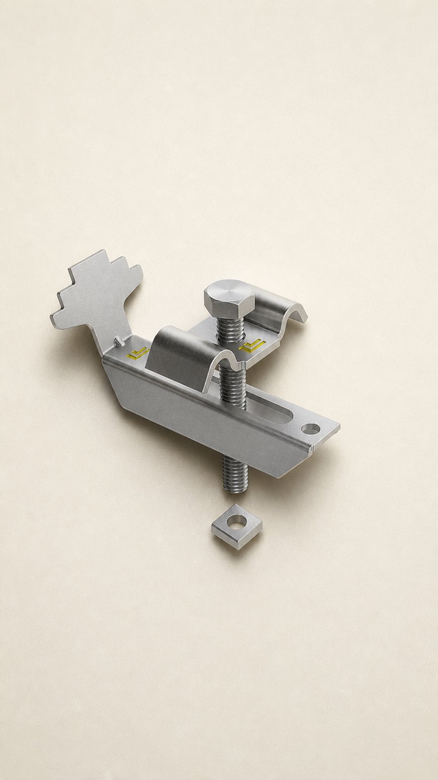 AI product shot of SET 0531, DIN 933 M8x60, DIN 557, feuerverzinkt, montiert