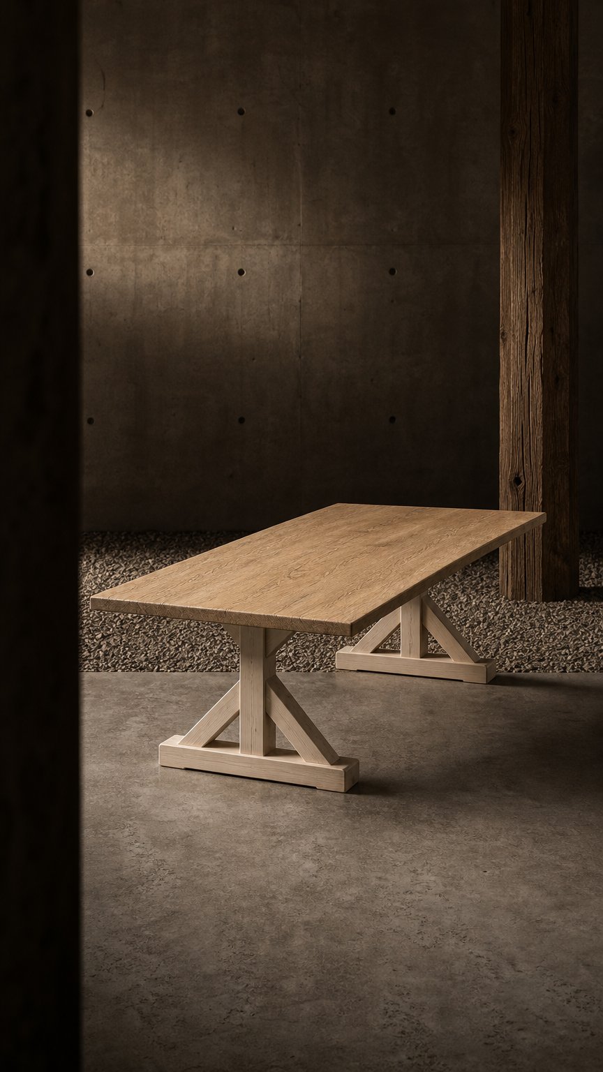 AI product shot of Reclaimed Elm Table