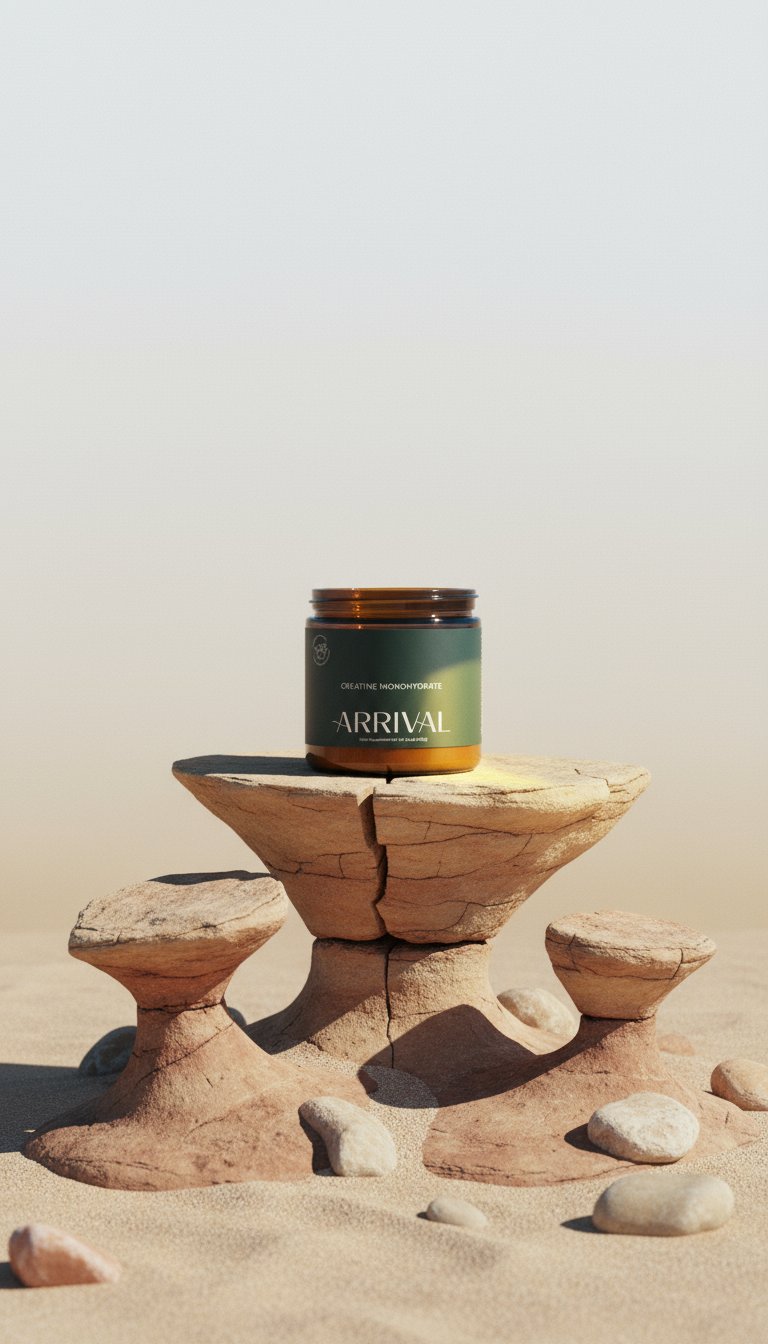 AI product shot of Arrival Creatine Monohydrate
