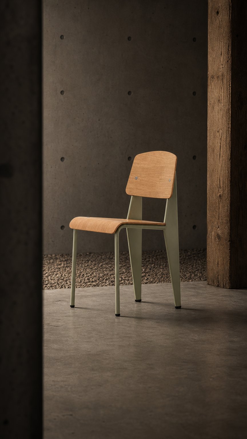 AI product shot of Vitra - Prouvé Standard Chair