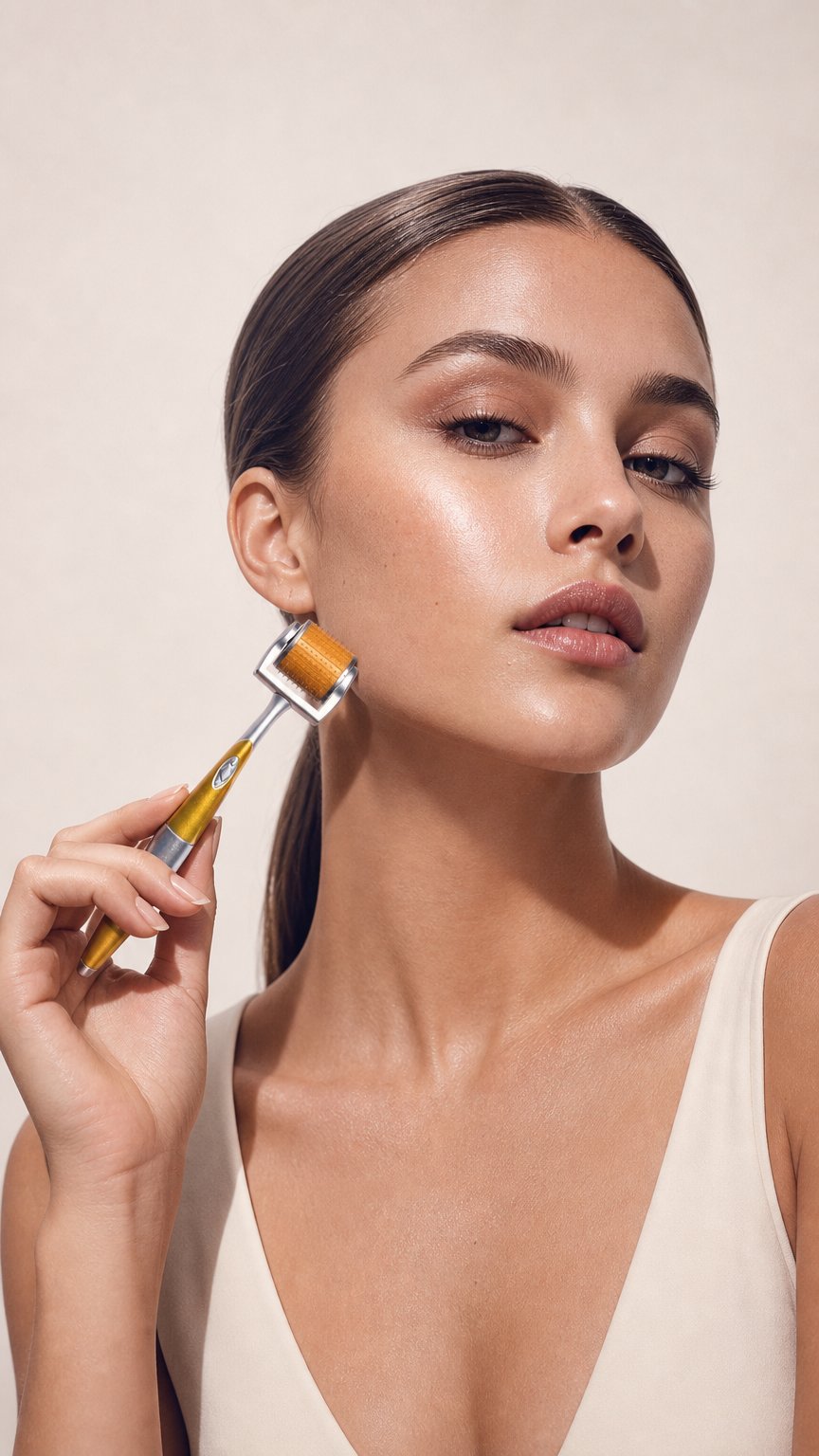 AI product shot of Derma Roller – 192 Microneedles