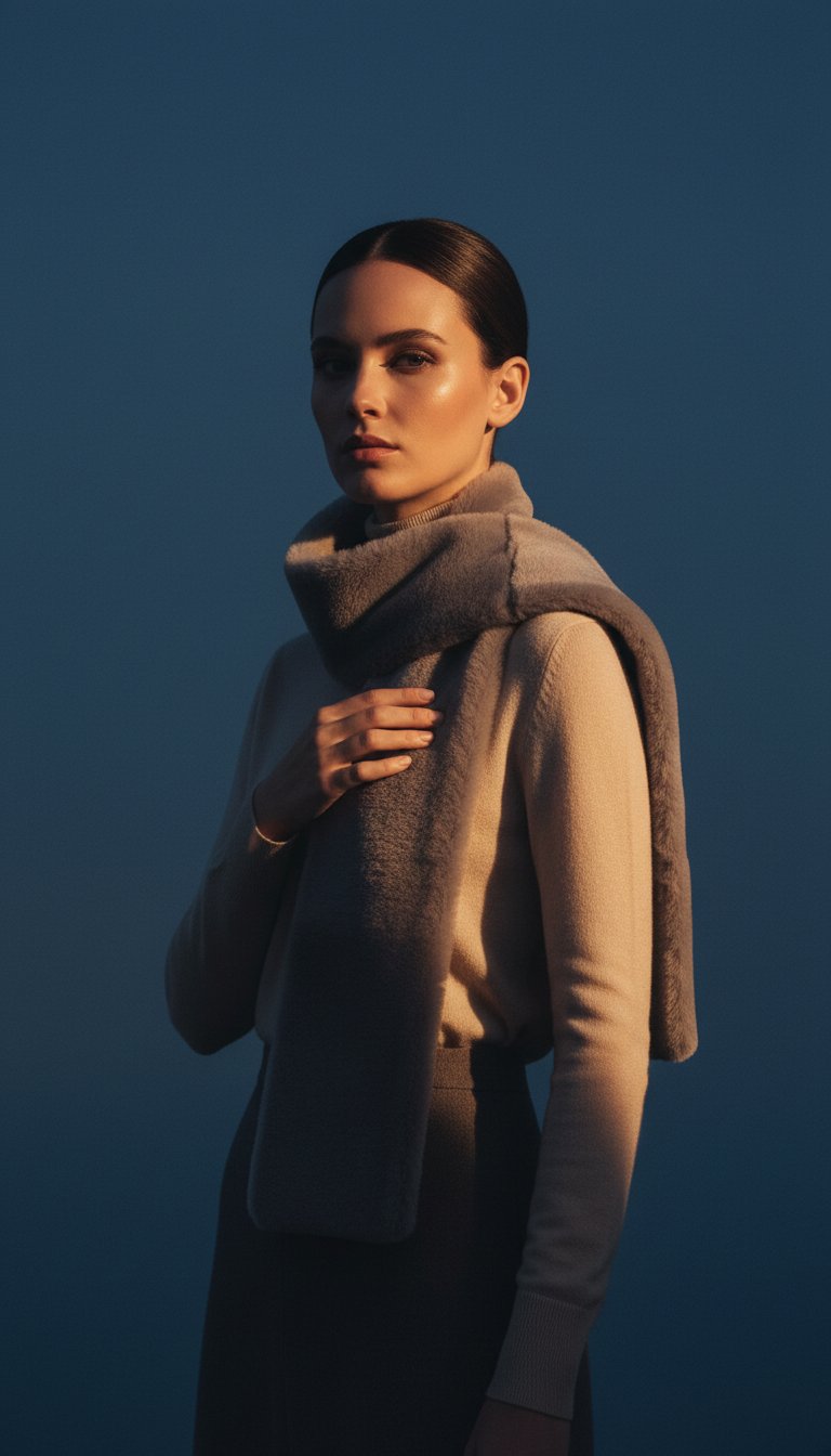 AI product shot of Scarves
