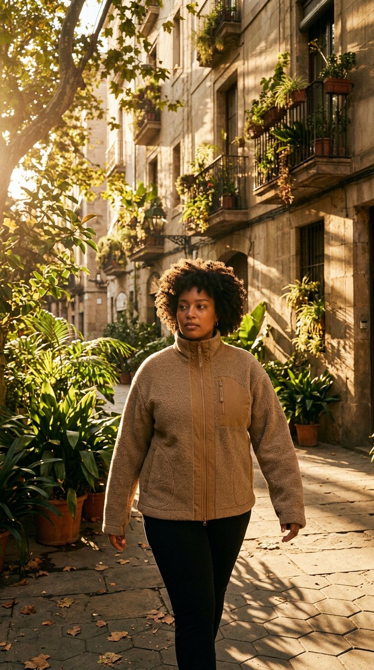 AI product shot of Minna Wool Fleece Jacket Camel