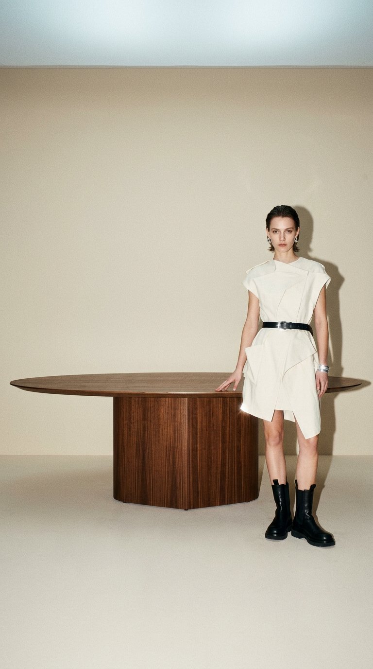 AI product shot of Monoplauto Round Dining Table - 180 cm