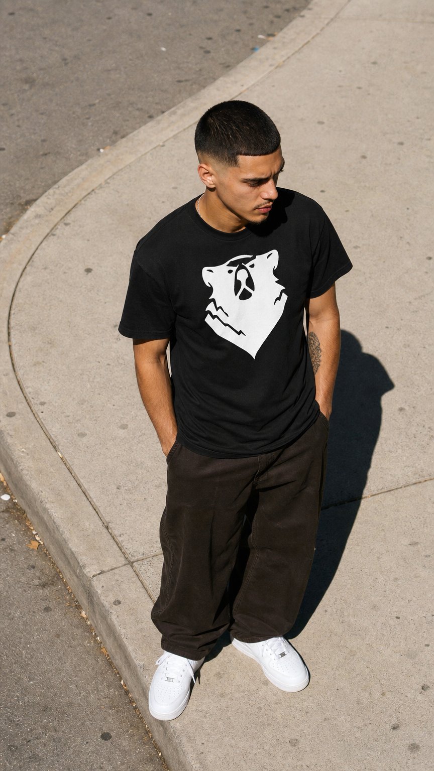 AI product shot of Grimey Clothing