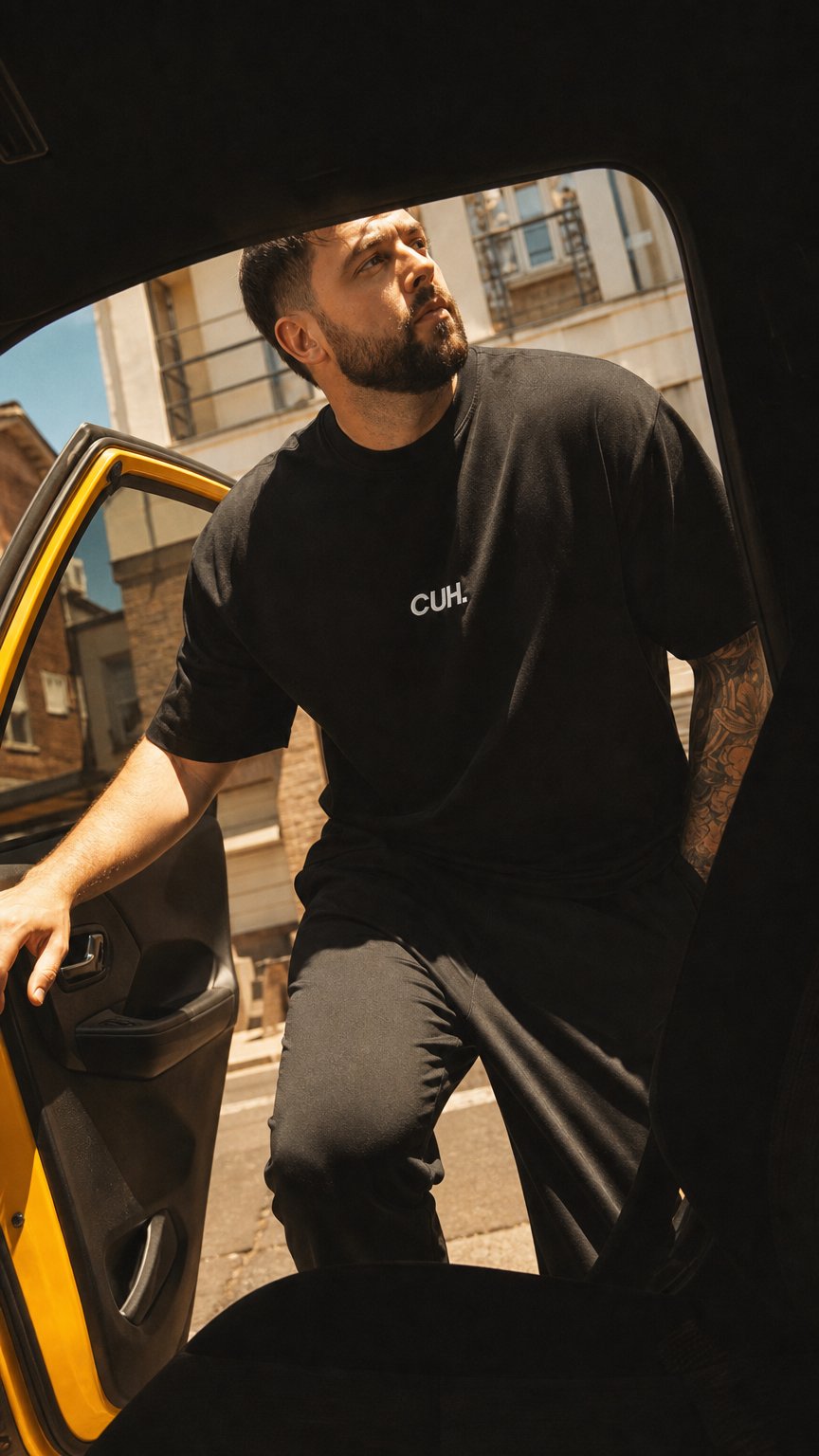 AI product shot of CUH Black - Oversized