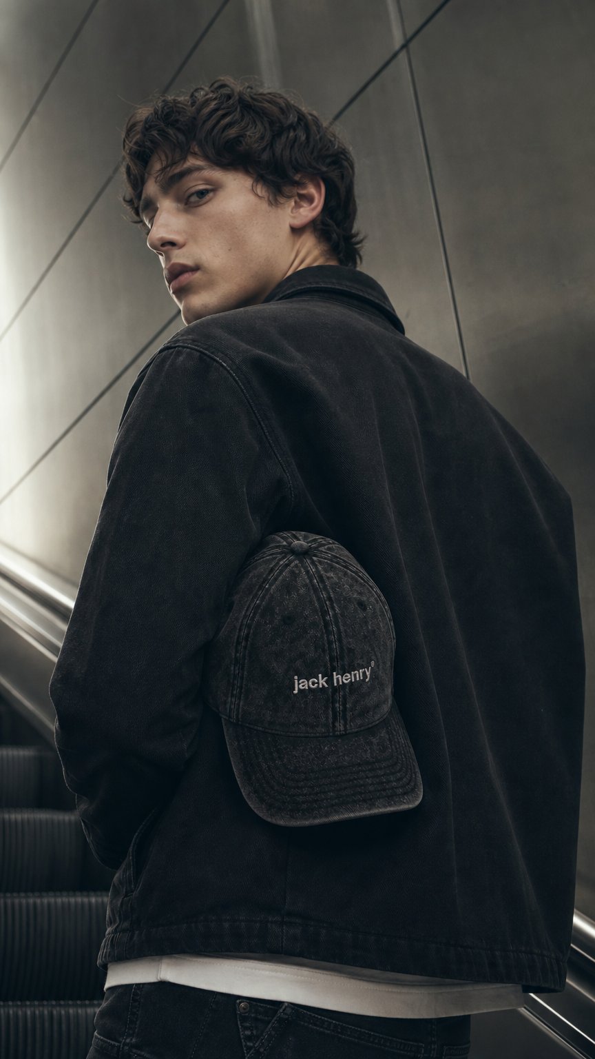 AI product shot of Jack Henry Vintage Twill Cap - Washed Black