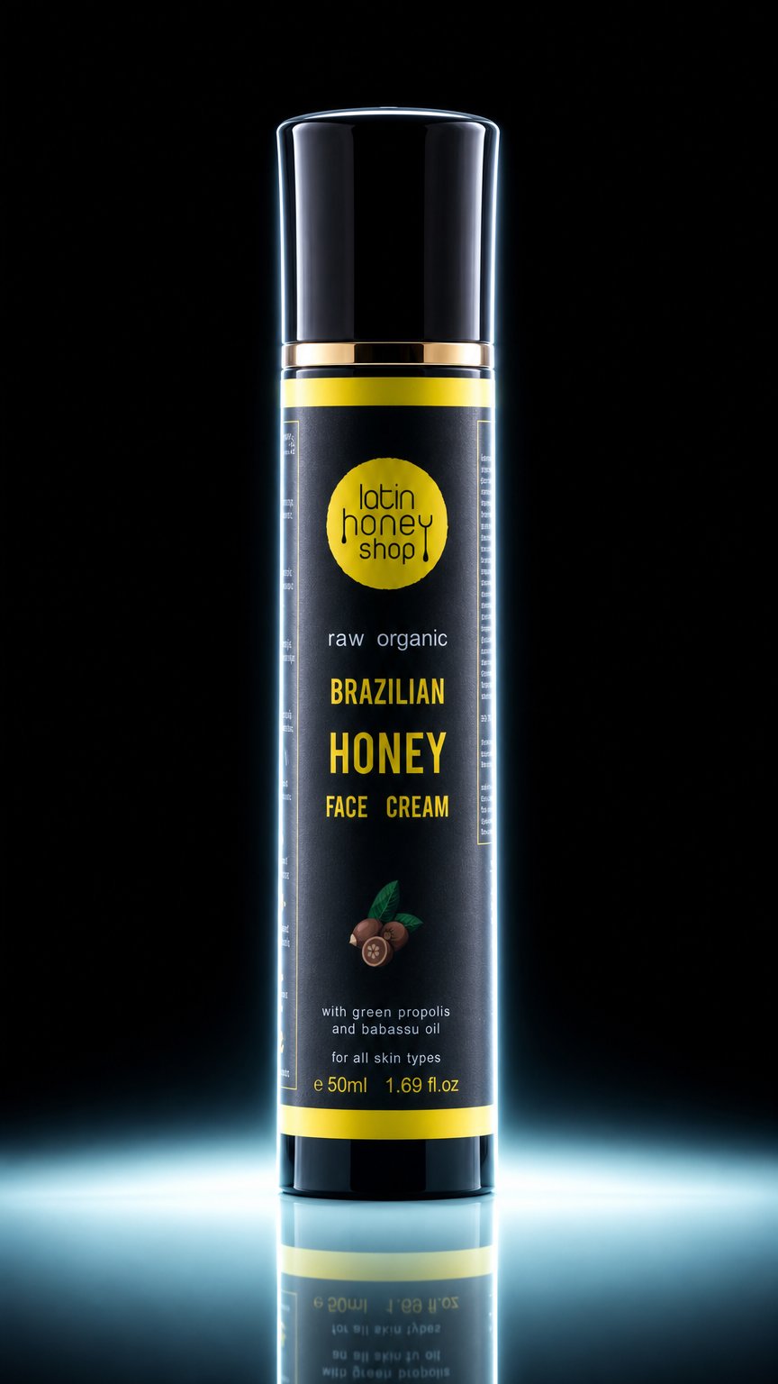 AI product shot of NEW Raw Organic Brazilian Honey Face Cream - 50ml