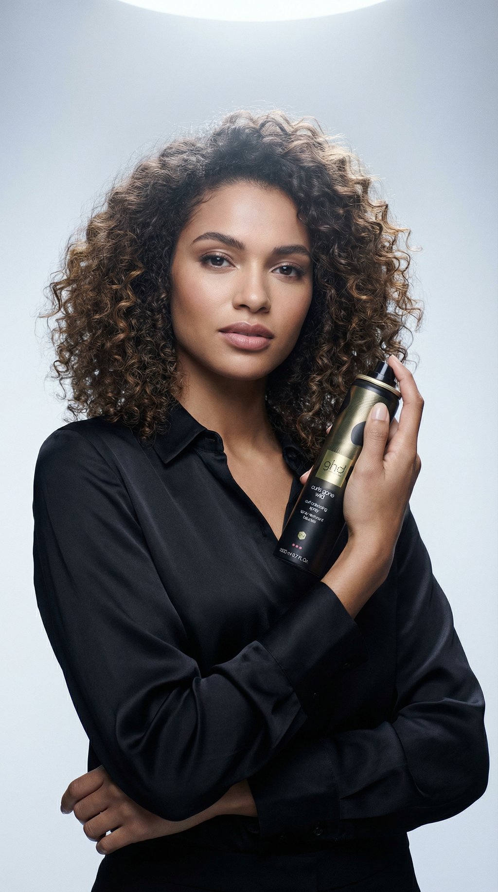 AI product shot of NEW GHD CURLS GONE WILD - CURL TEXTURISING SPRAY