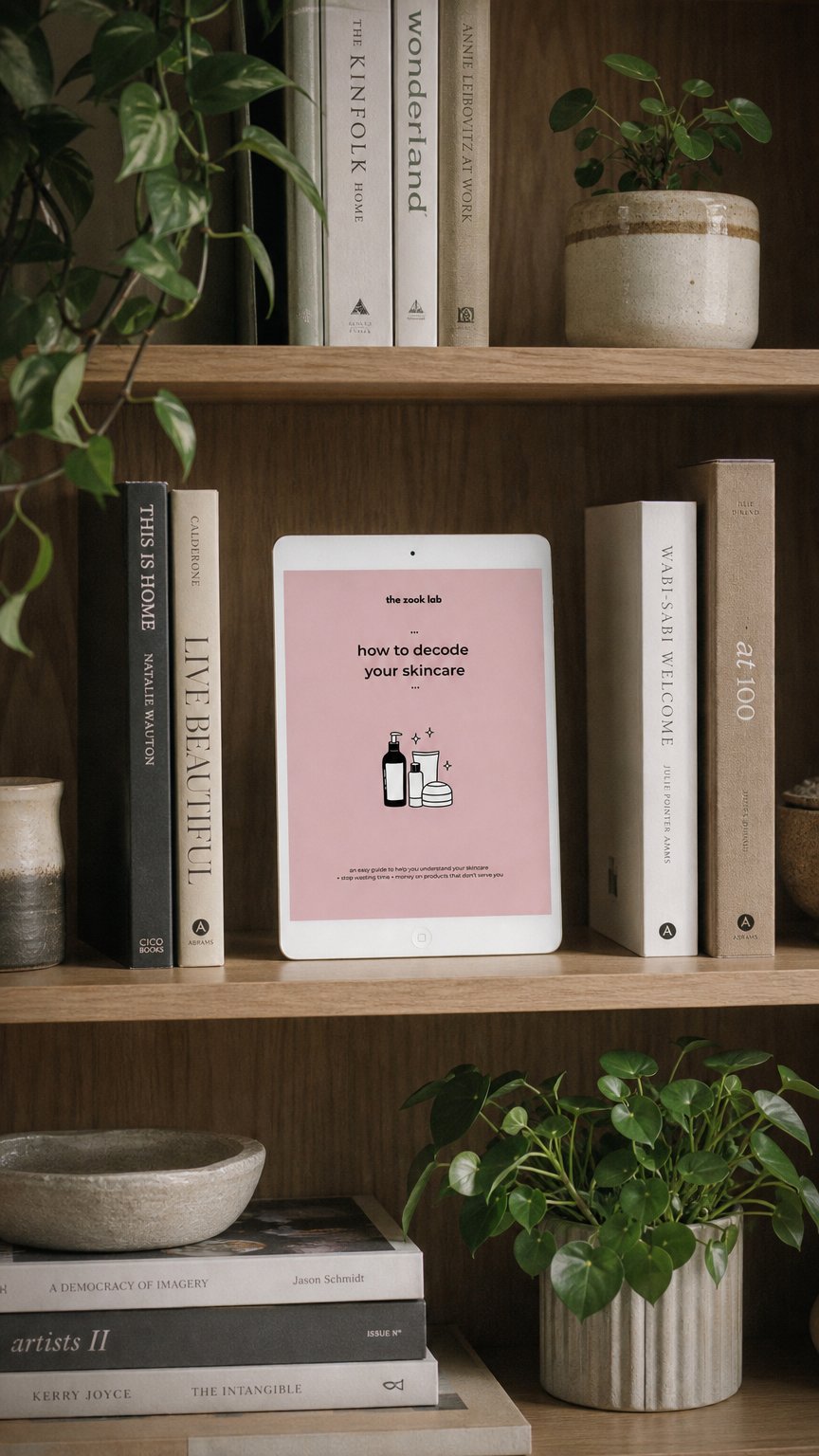 AI product shot of how to decode your skincare ebook