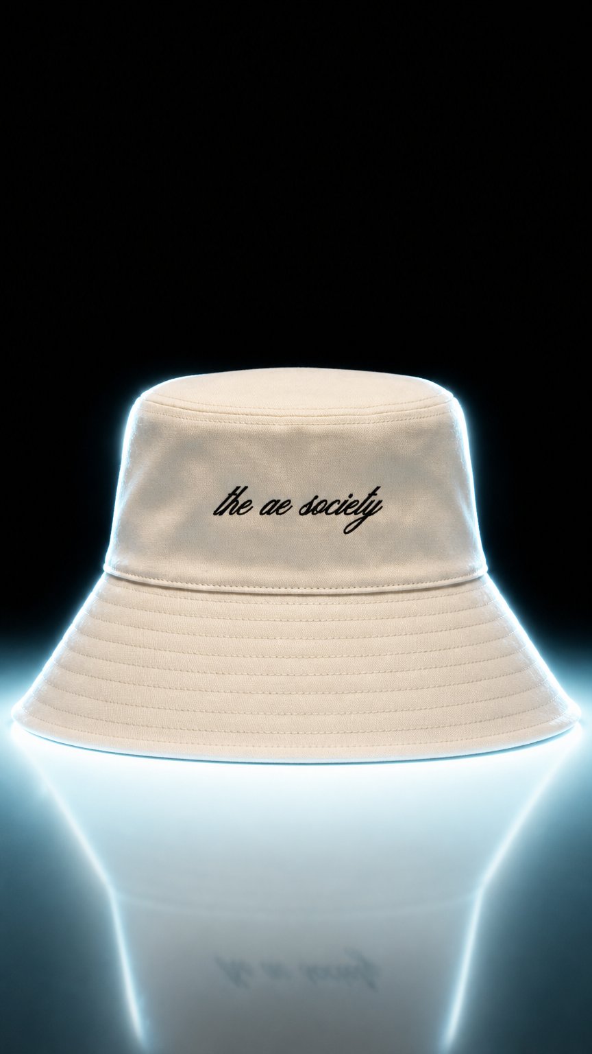 AI product shot of AE Society Bucket Hat