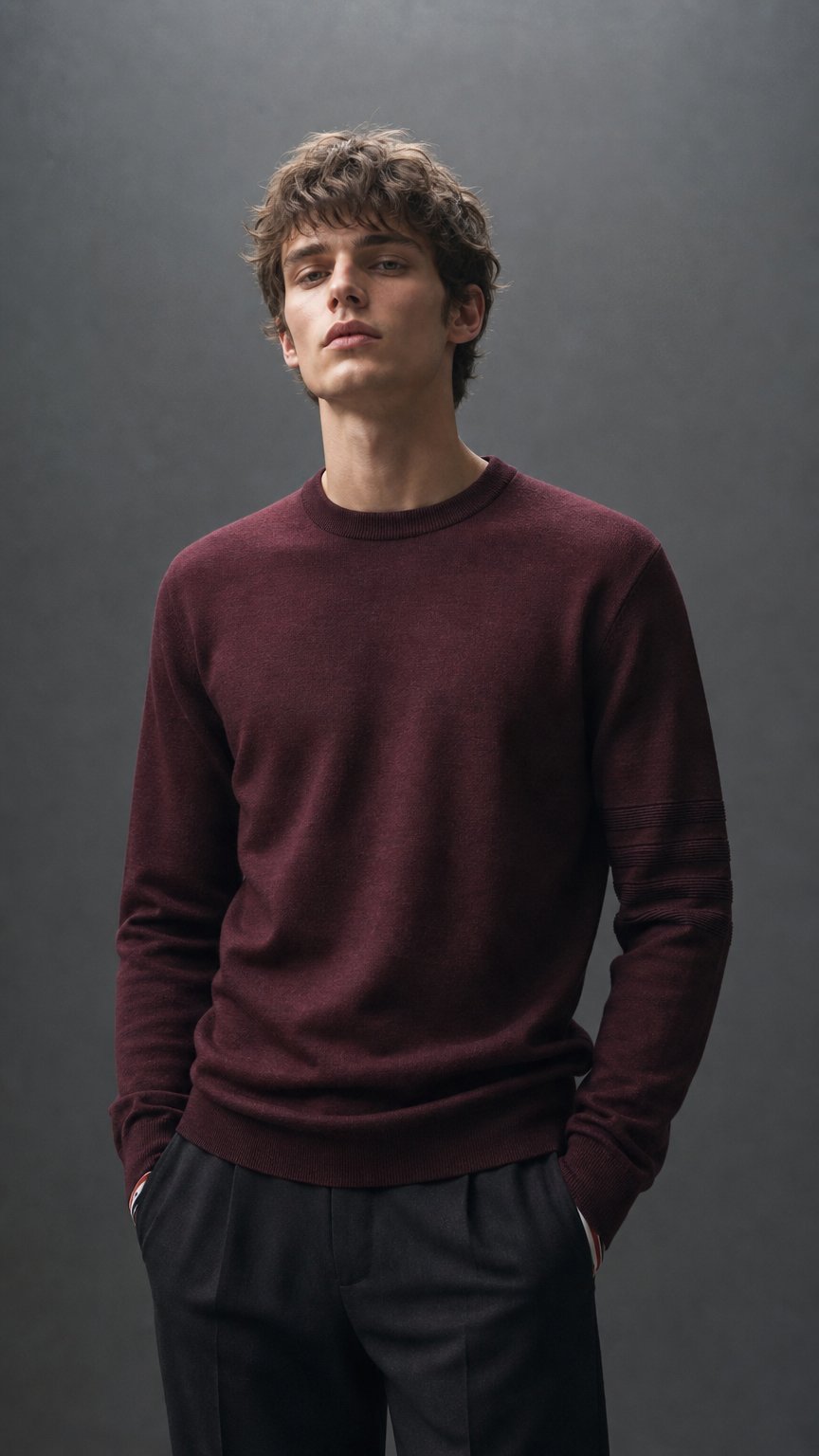 AI product shot of MILANO STITCH CREW NECK