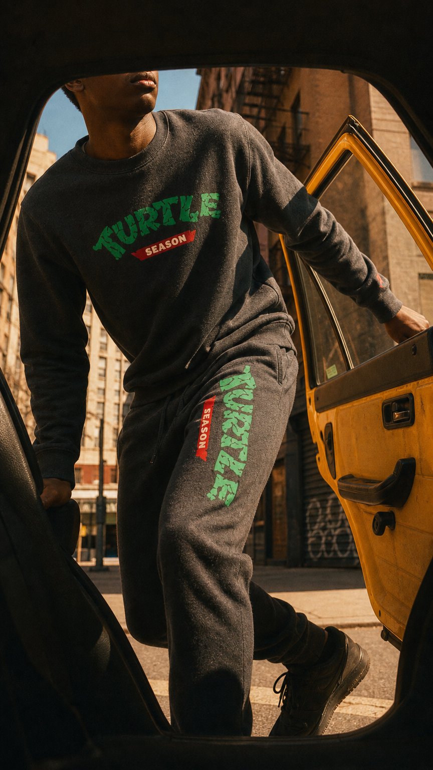 AI product shot of Turtle Island Sweatsuit Dark Heather Gray