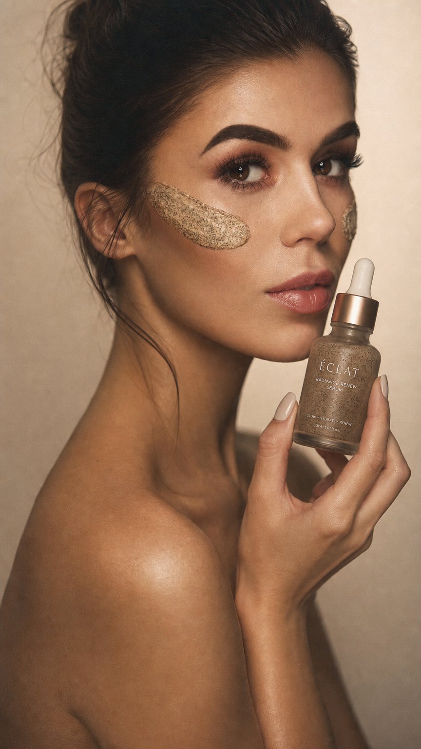 AI product shot of Pure HA Plumping Peptide Boost- 1 oz. Dropper