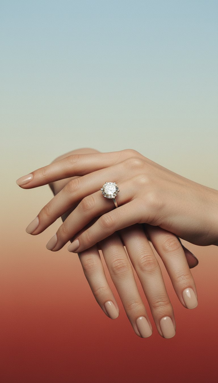 AI product shot of 6.10ct Platinum Diamond Solitaire Ring