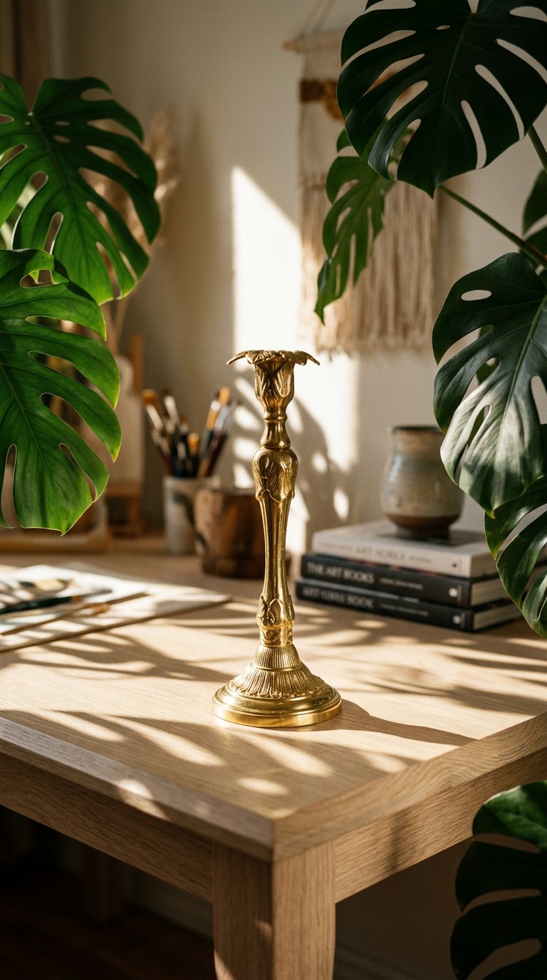 AI product shot of French Style Candlestick Holder 16.5"