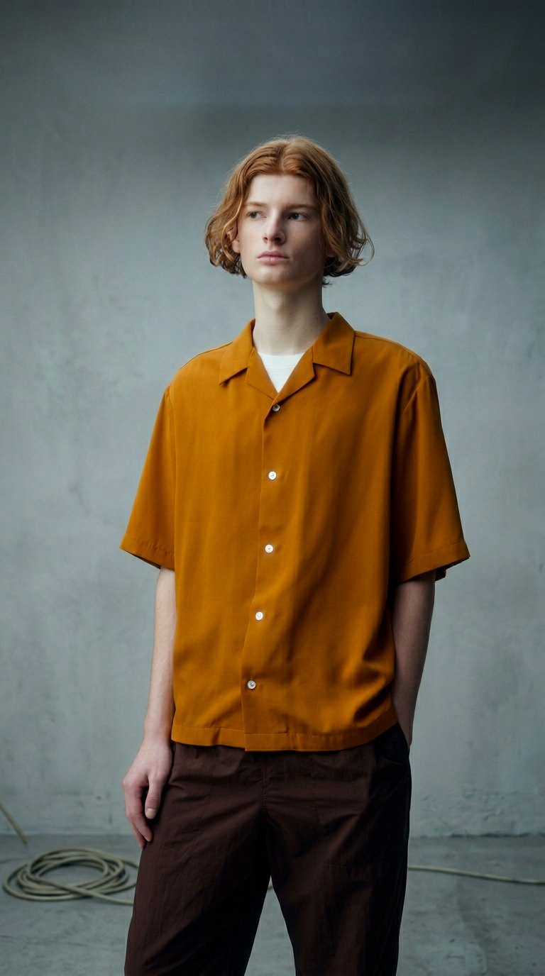 AI product shot of 男女通用 Dry Open Collar Shirt/HalfSlv 359039