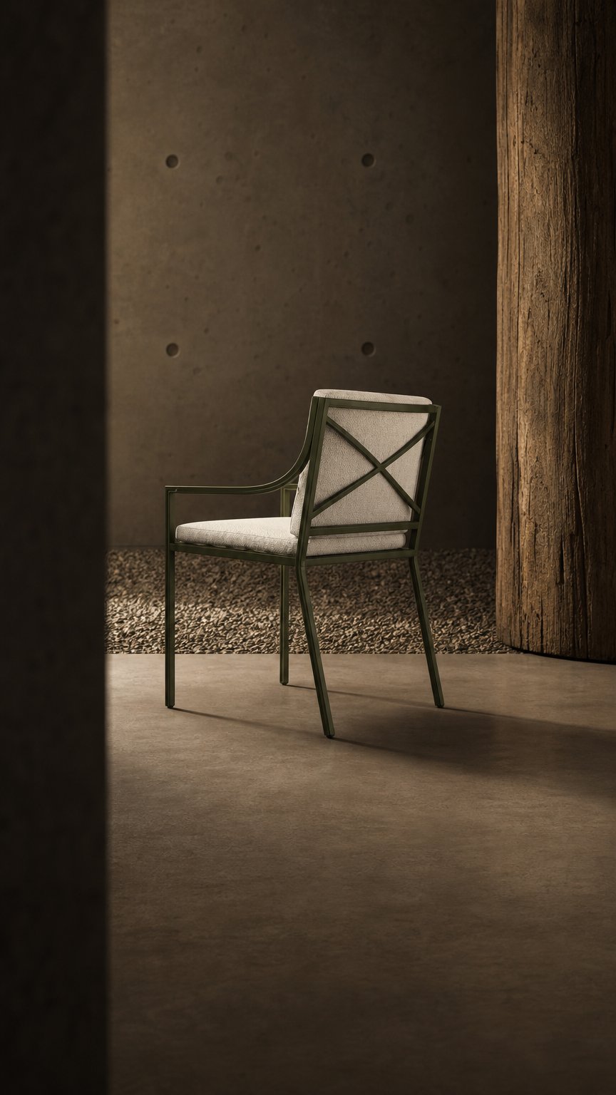 AI product shot of Fauteuil repas Oxford