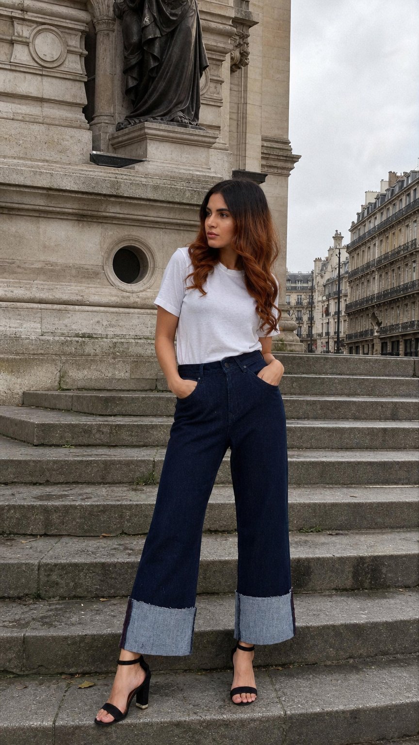 AI product shot of Hampton Relaxed Wide Leg