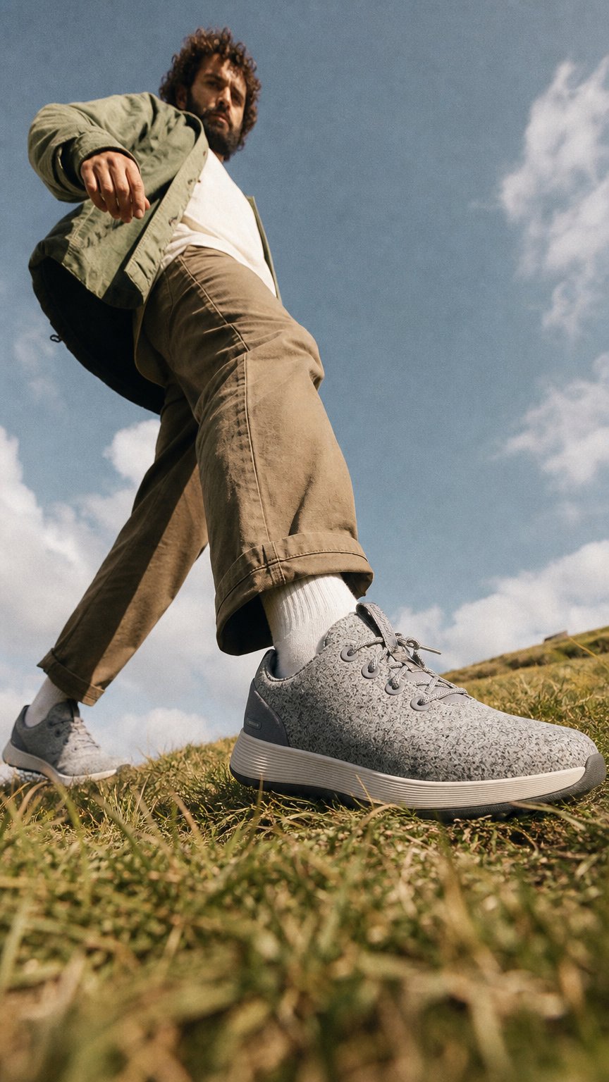 AI product shot of Men's Wool Runner NZ Waterproof