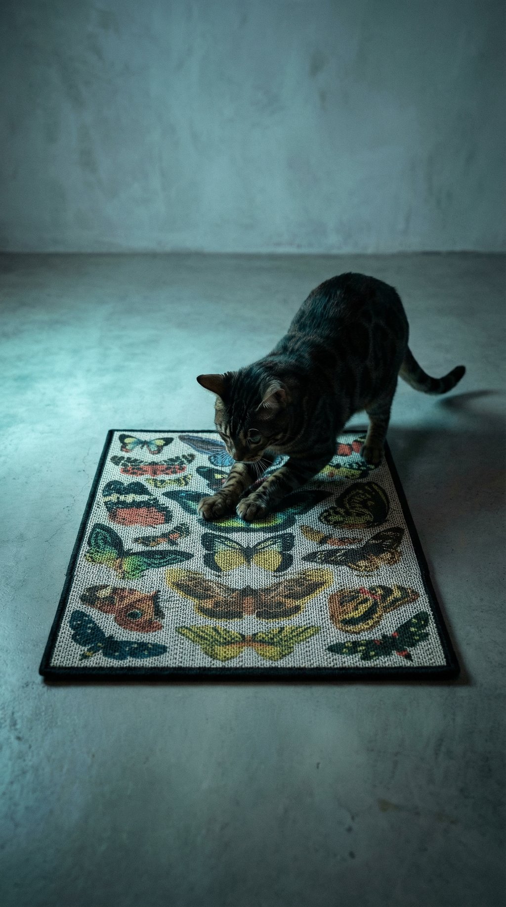 AI product shot of Butterfly Chart - Luxury Cat Scratching Board