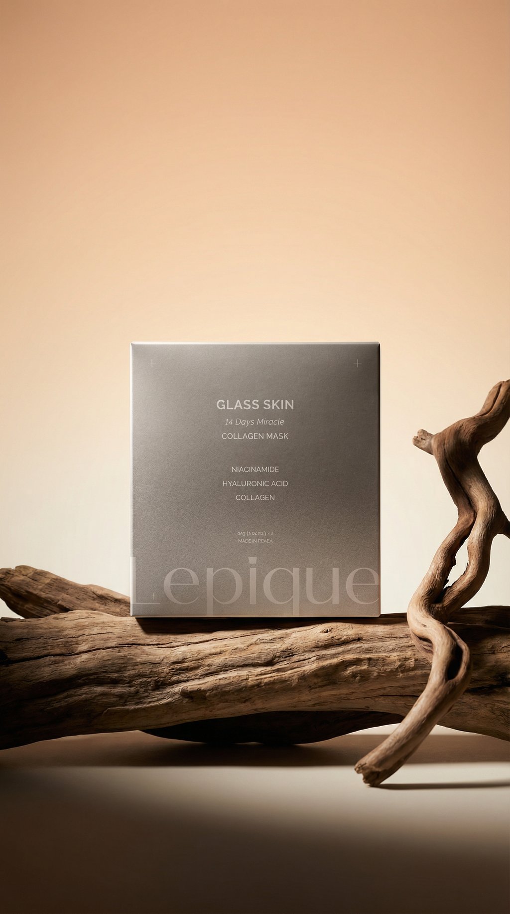 AI product shot of Lepique Glass Skin 14 Days Miracle Collagen Mask (4 sheets) *Amazon's Choice