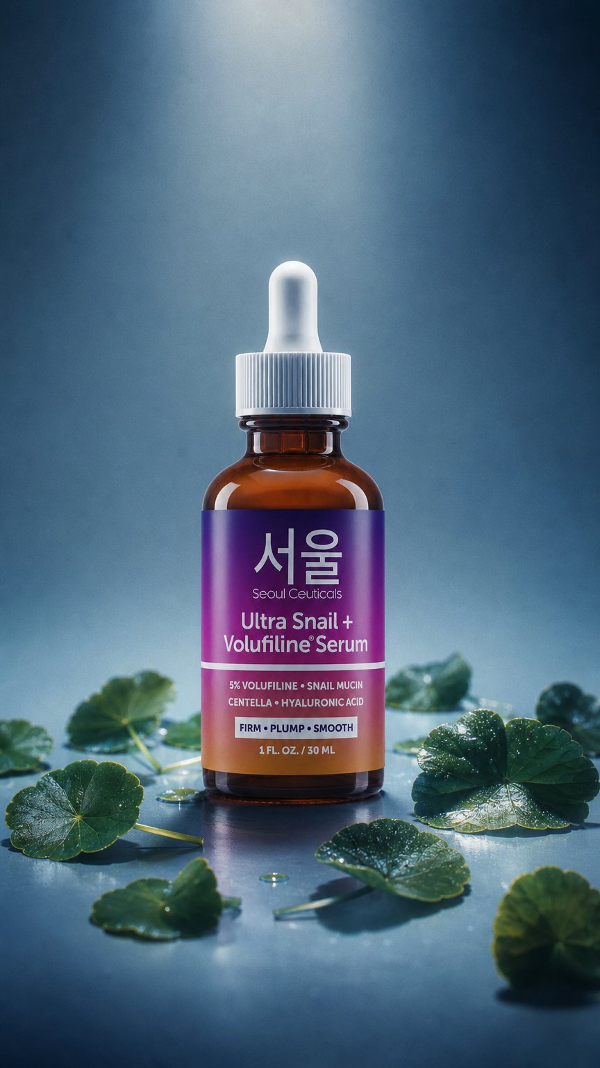 AI product shot of Volufiline Snail Mucin Serum