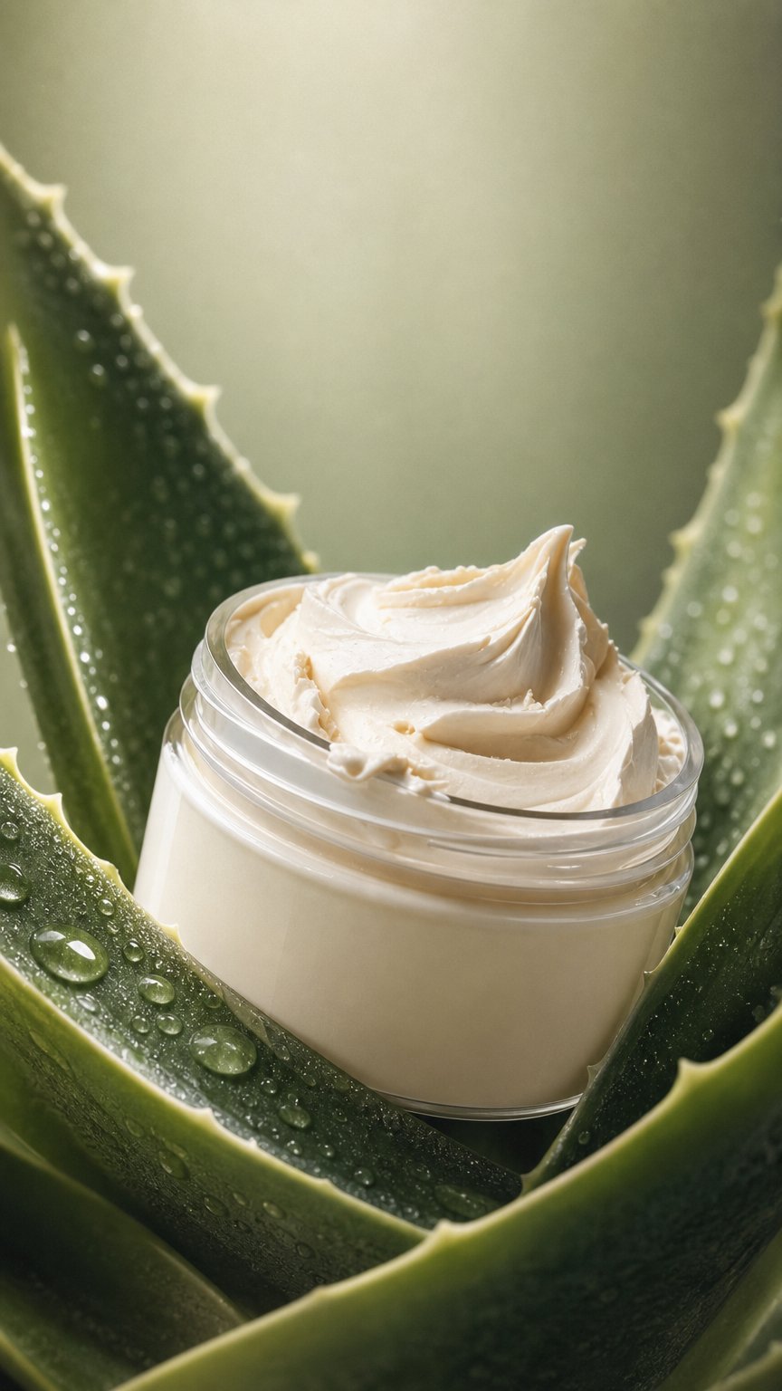 AI product shot of Organic Shea Whipped Body Butter 8 oz