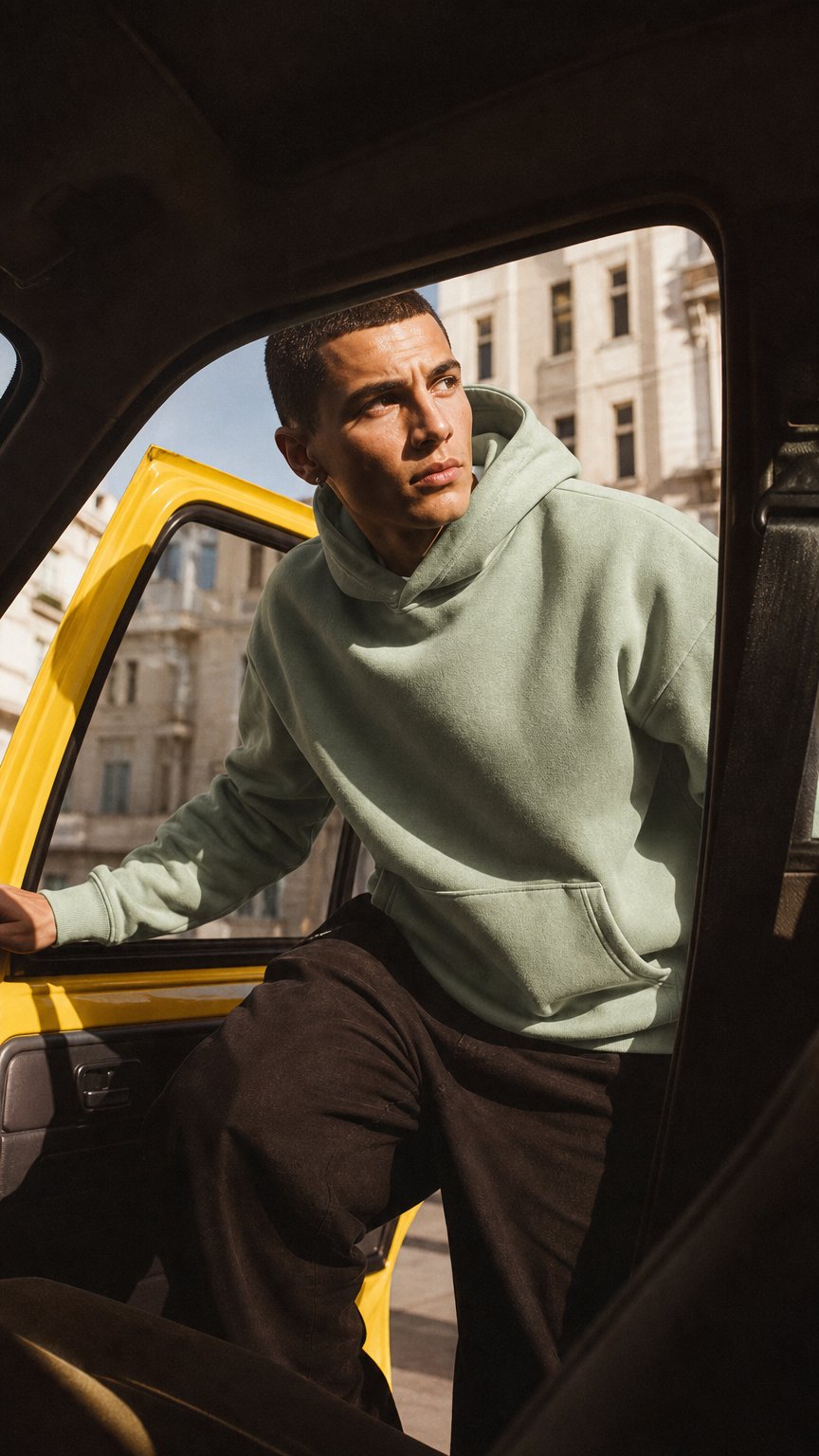 AI product shot of Hoodie ORGANIC oversize