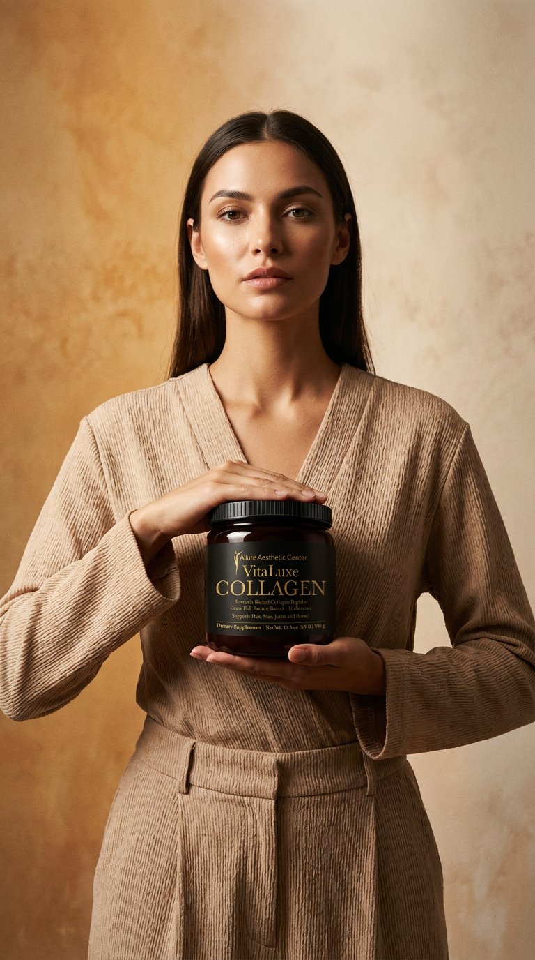 AI product shot of VitaLuxe Collagen