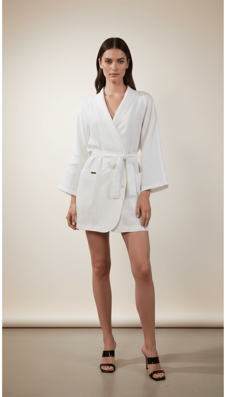 AI product shot of Pearlwash Hemp Blazer Dress