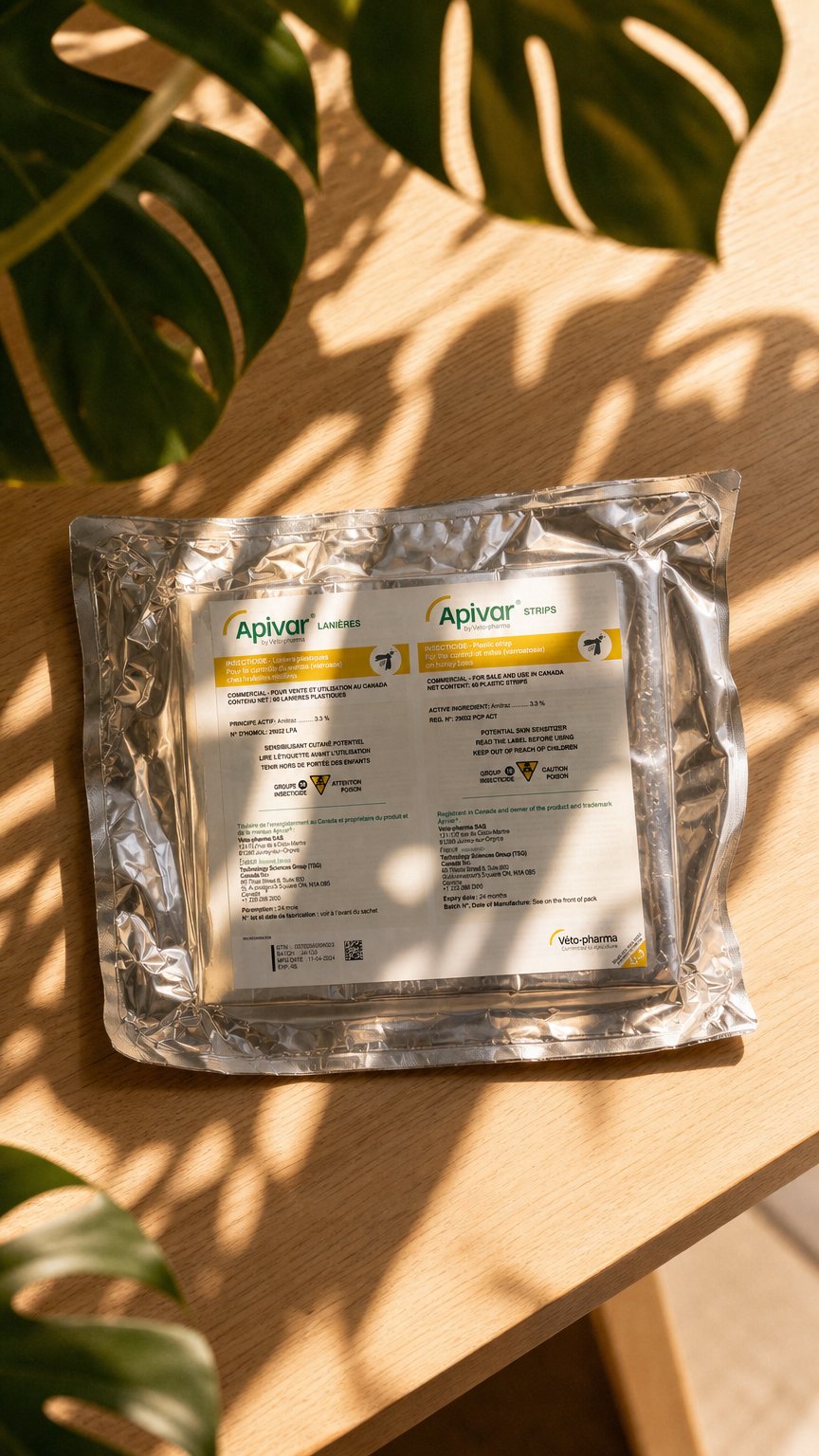 AI product shot of Apivar Varroa Strips - 60 Pack