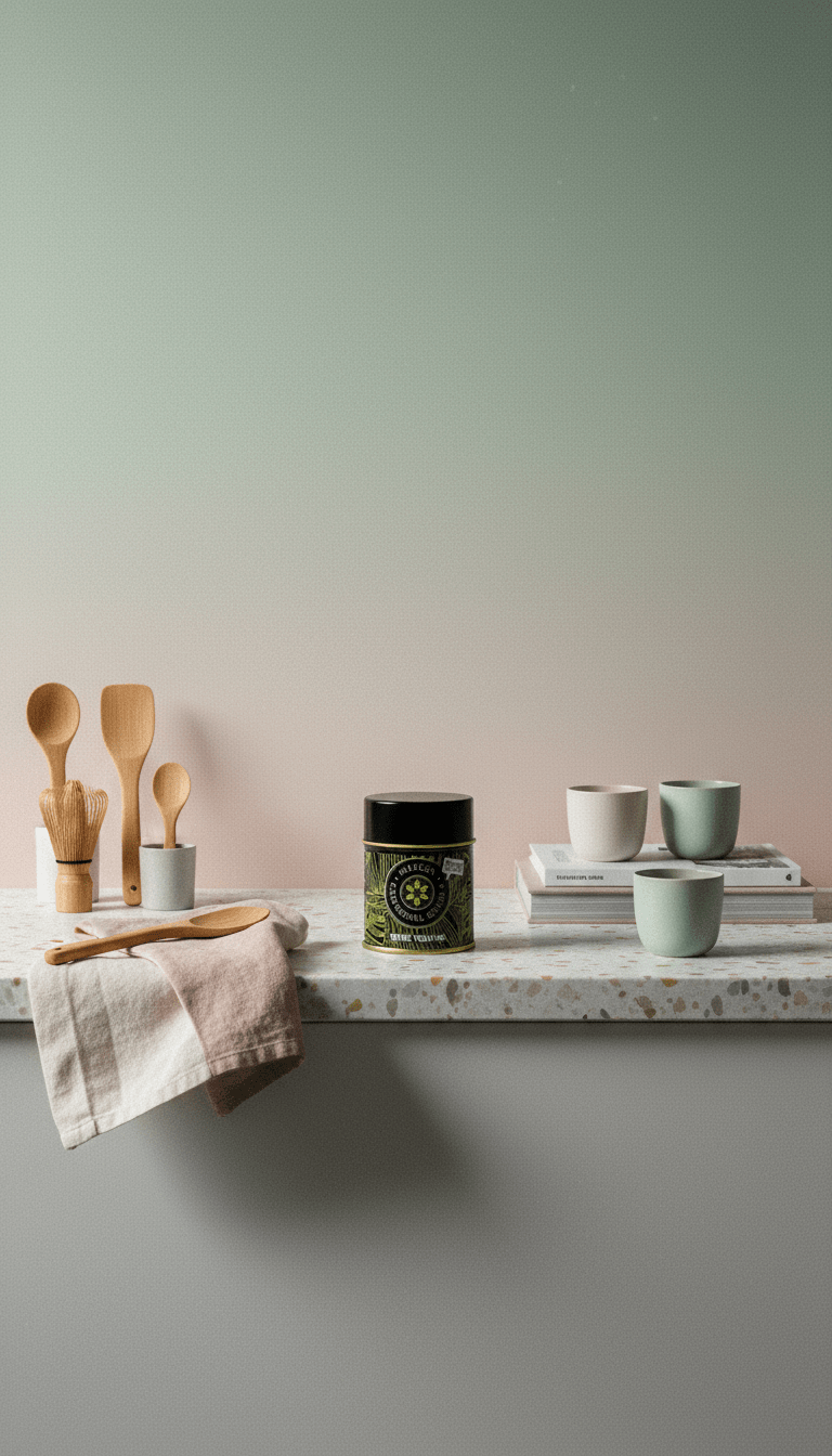 AI product shot of Renée Voltaire Matcha Ceremoninal Grade A Eko 30g