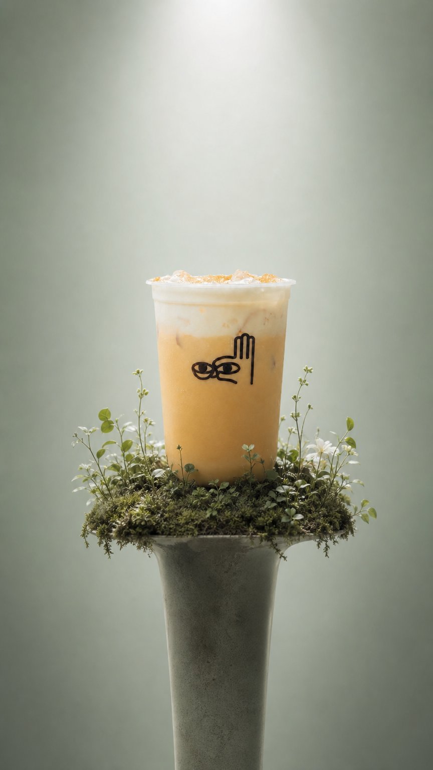 AI product shot of Banana Cloud Latte