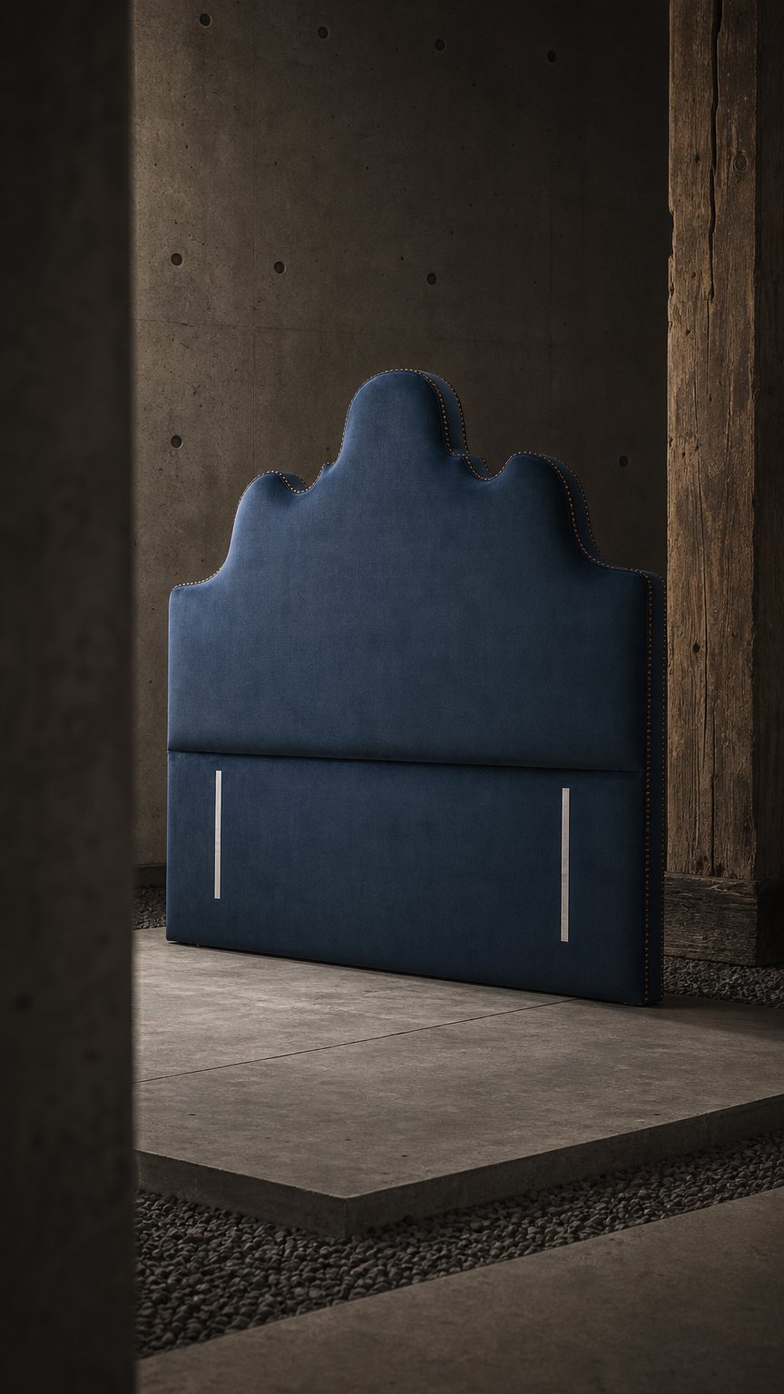 AI product shot of Arbury Upholstered Floor Standing Headboard