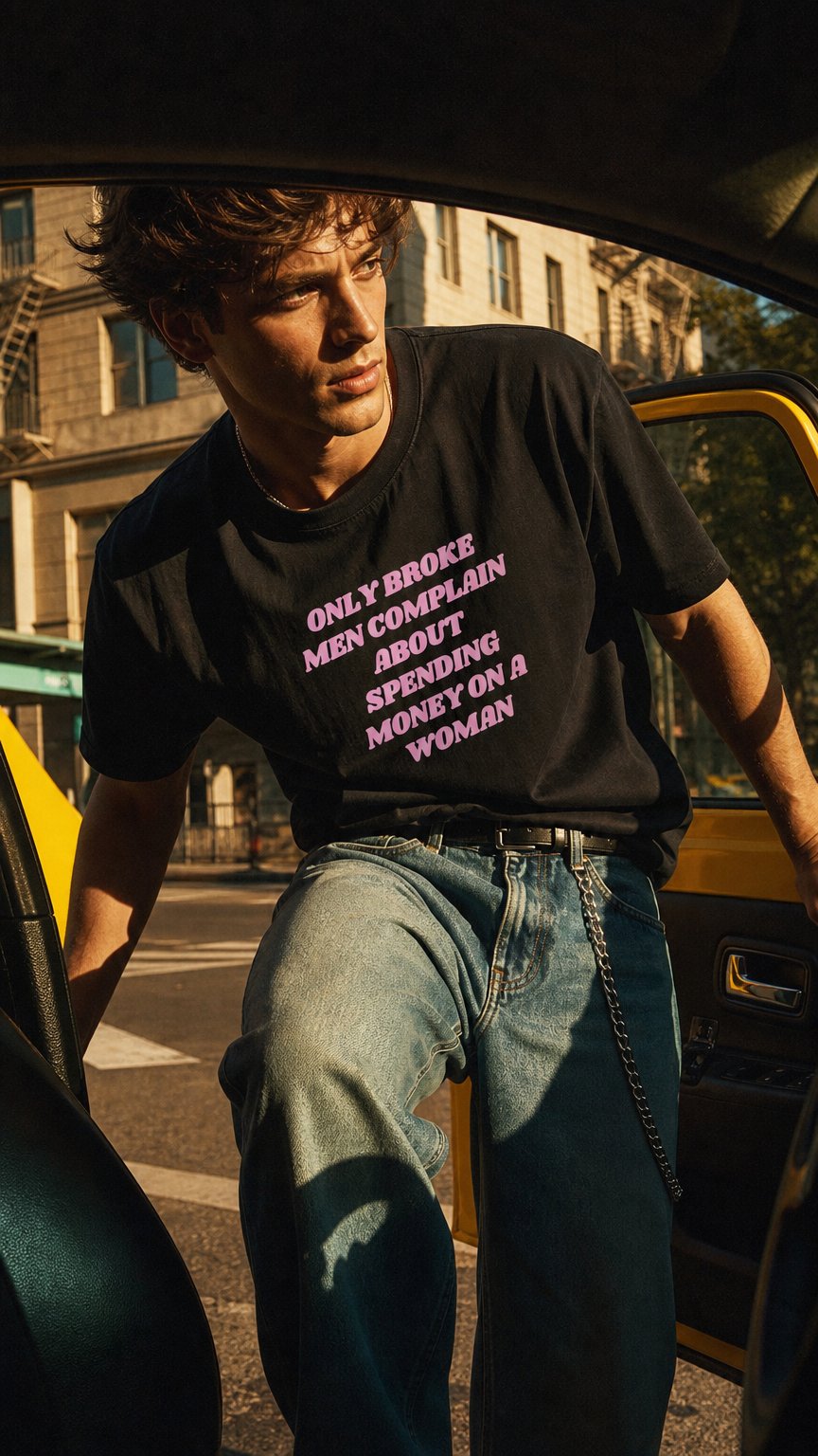 AI product shot of Only Broke Men Complain About Spending Money On A Woman