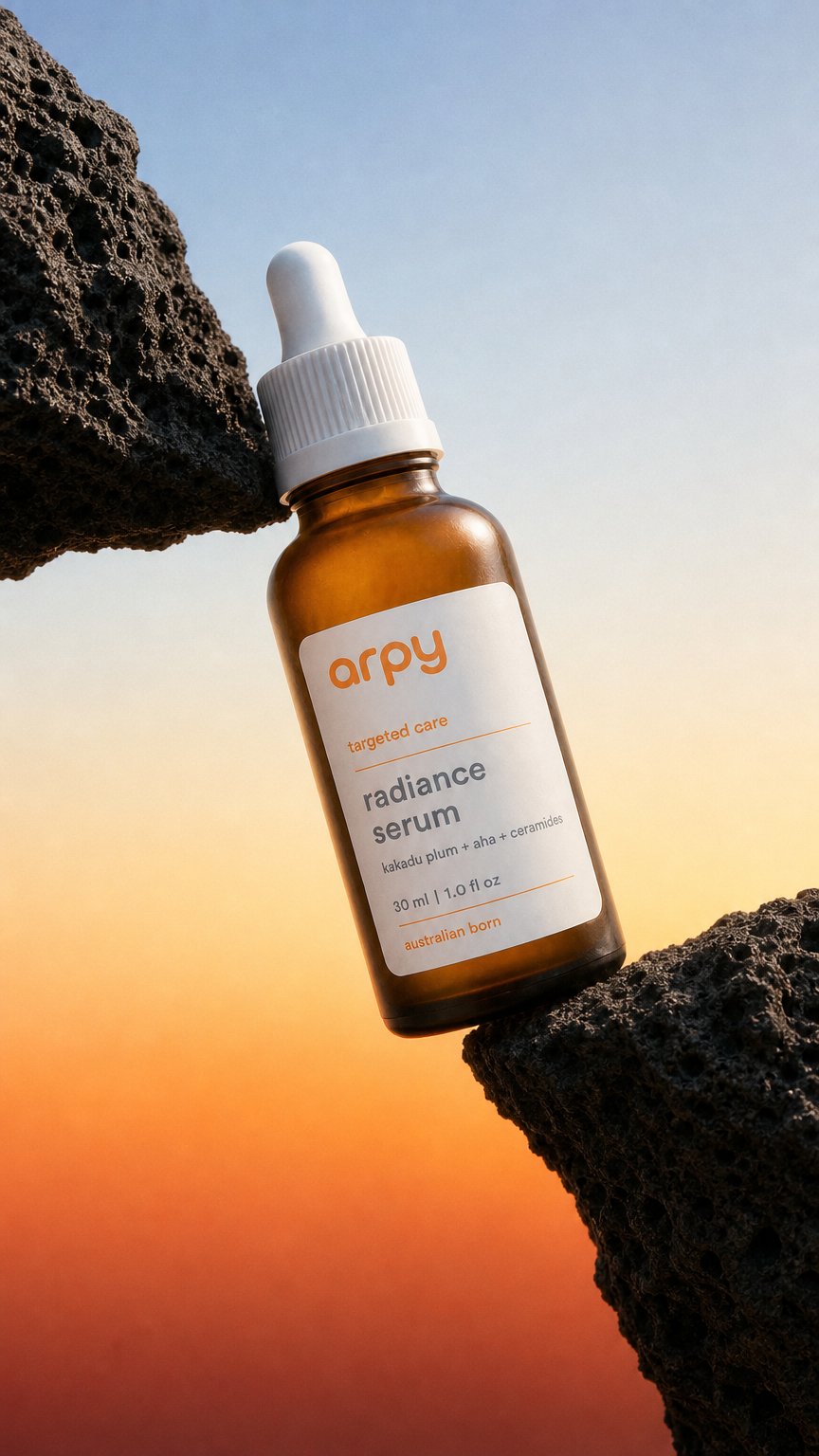 AI product shot of radiance serum