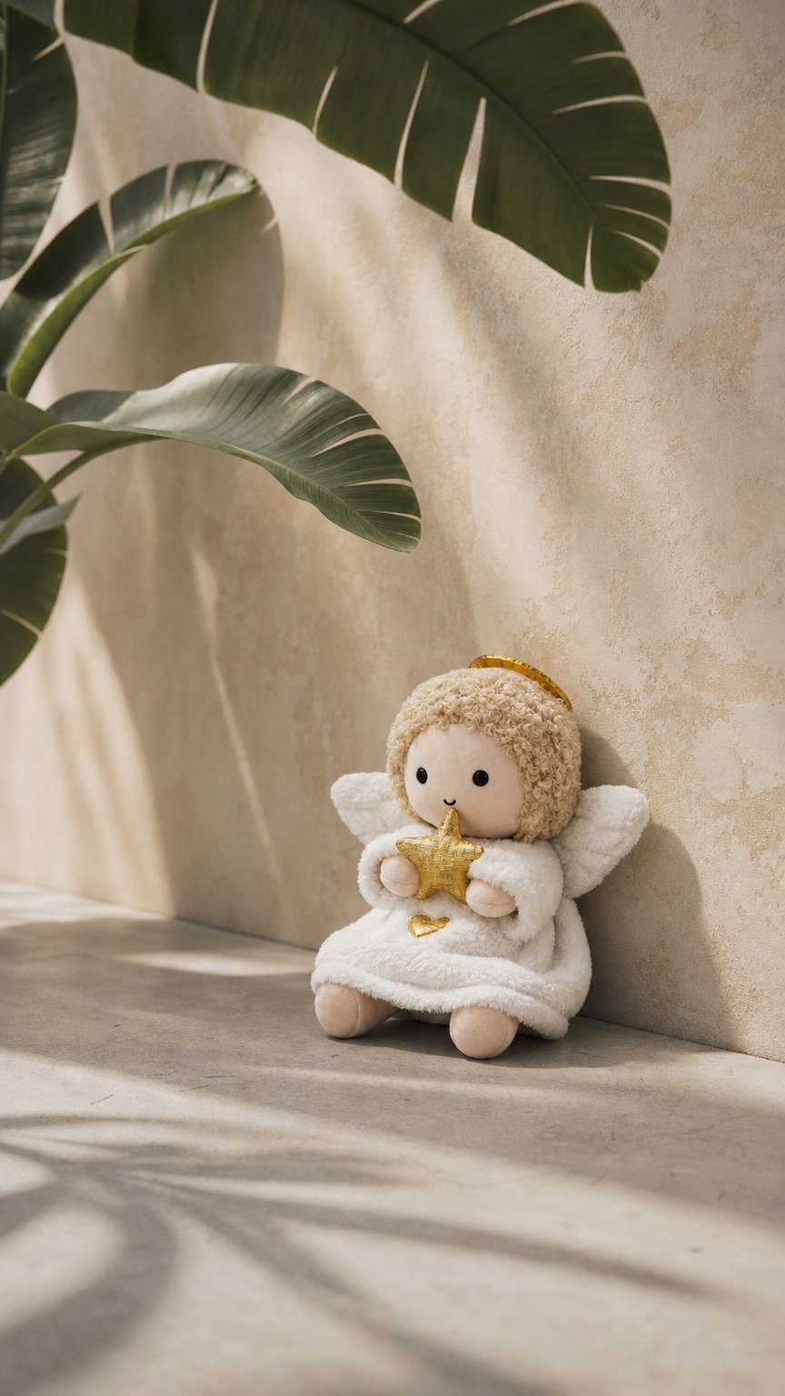 AI product shot of My Angel Messenger™ Plush Angel, Storybook & Keepsake Gift Box