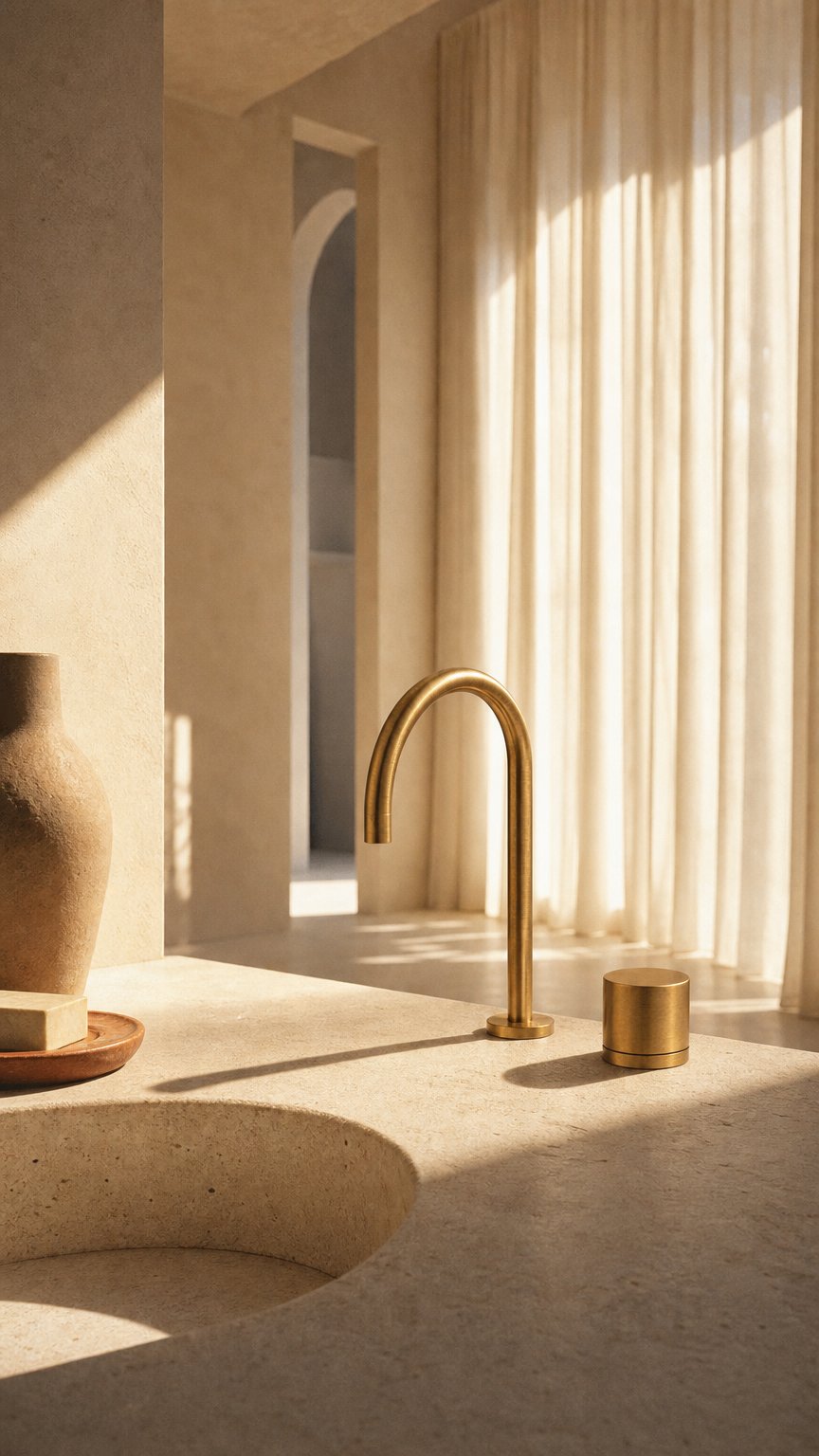 AI product shot of The Arcadia Basin Mixer Tap