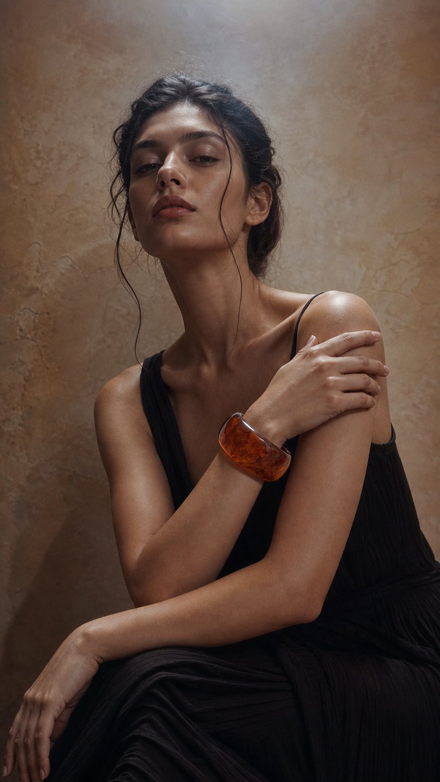 AI product shot of Amber Bangle