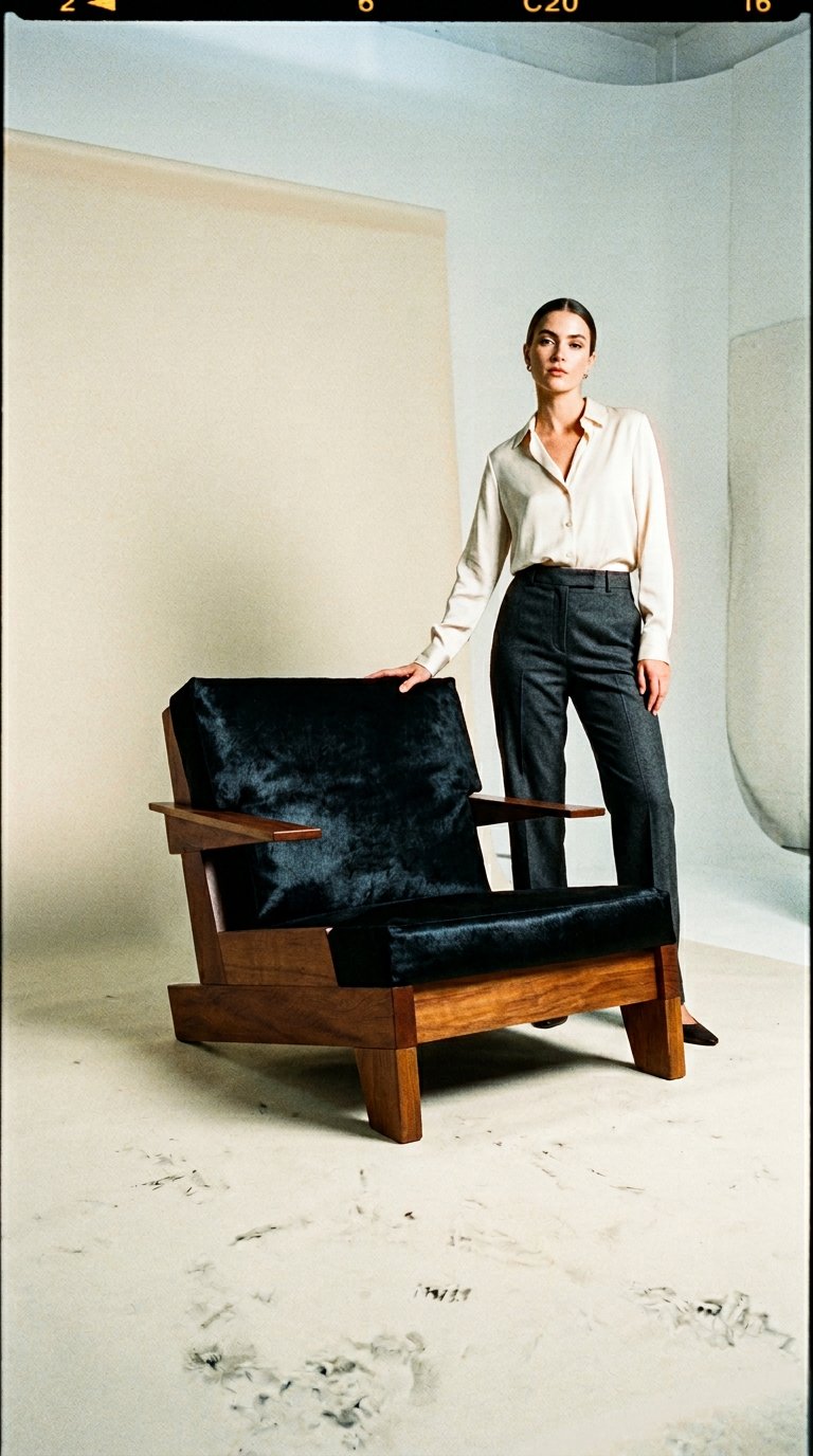 AI product shot of CJ1 Lounge Armchair