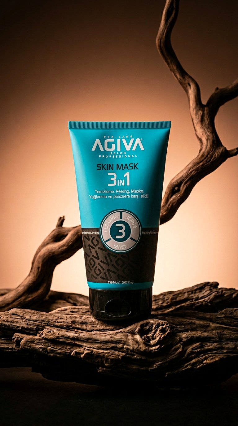 AI product shot of Agiva Skin Mask 3-IN-1 Cleaning - Scrub - Mask 150ml