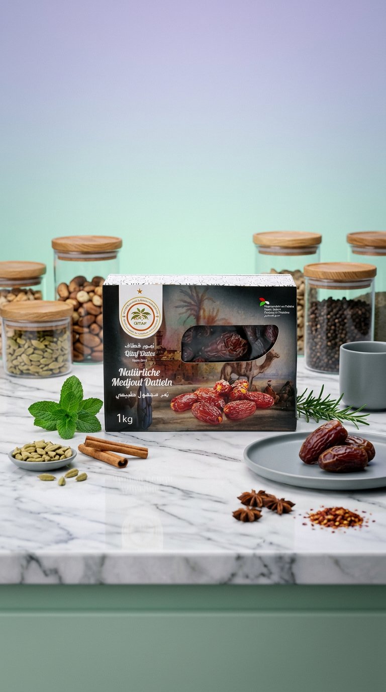 AI product shot of Medjoul Datteln Premium - Palästina