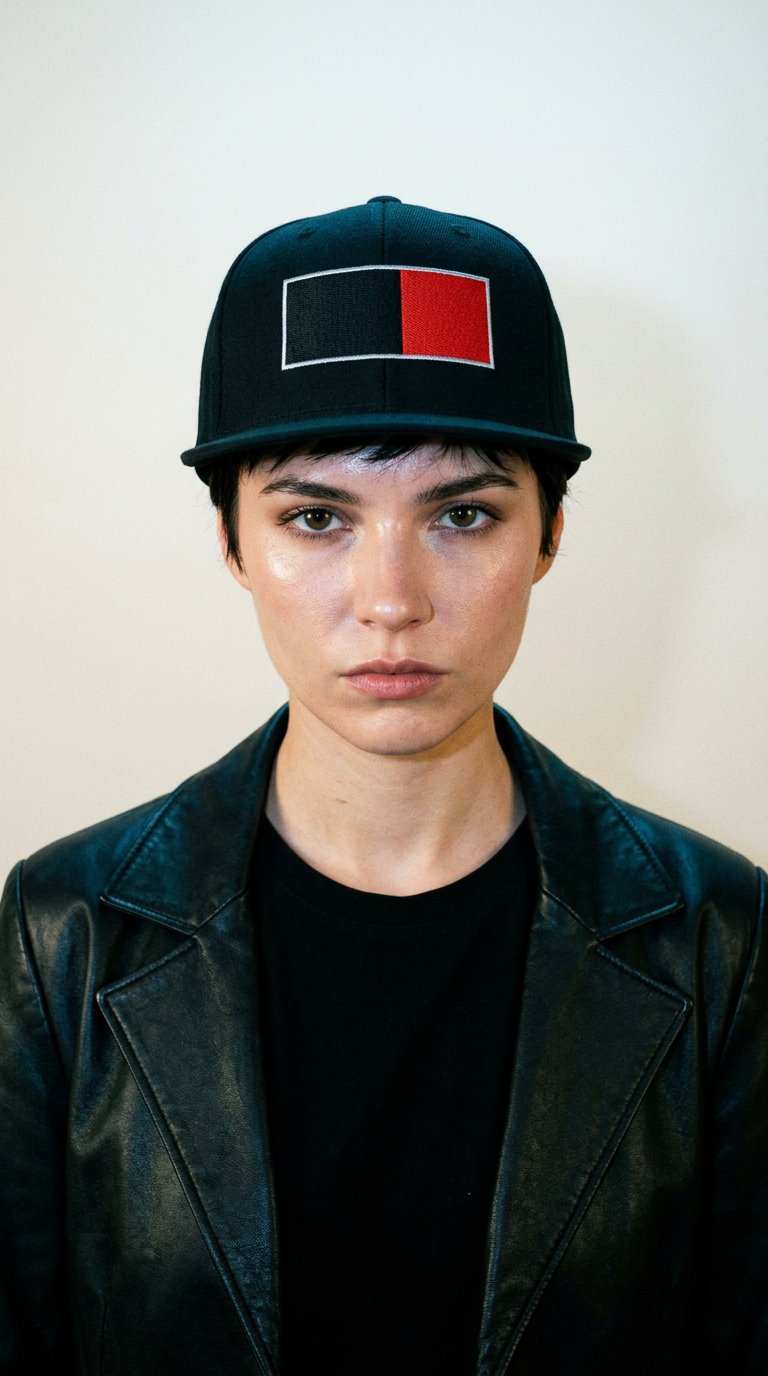 AI product shot of BLACK BELT | SNAPBACK HAT