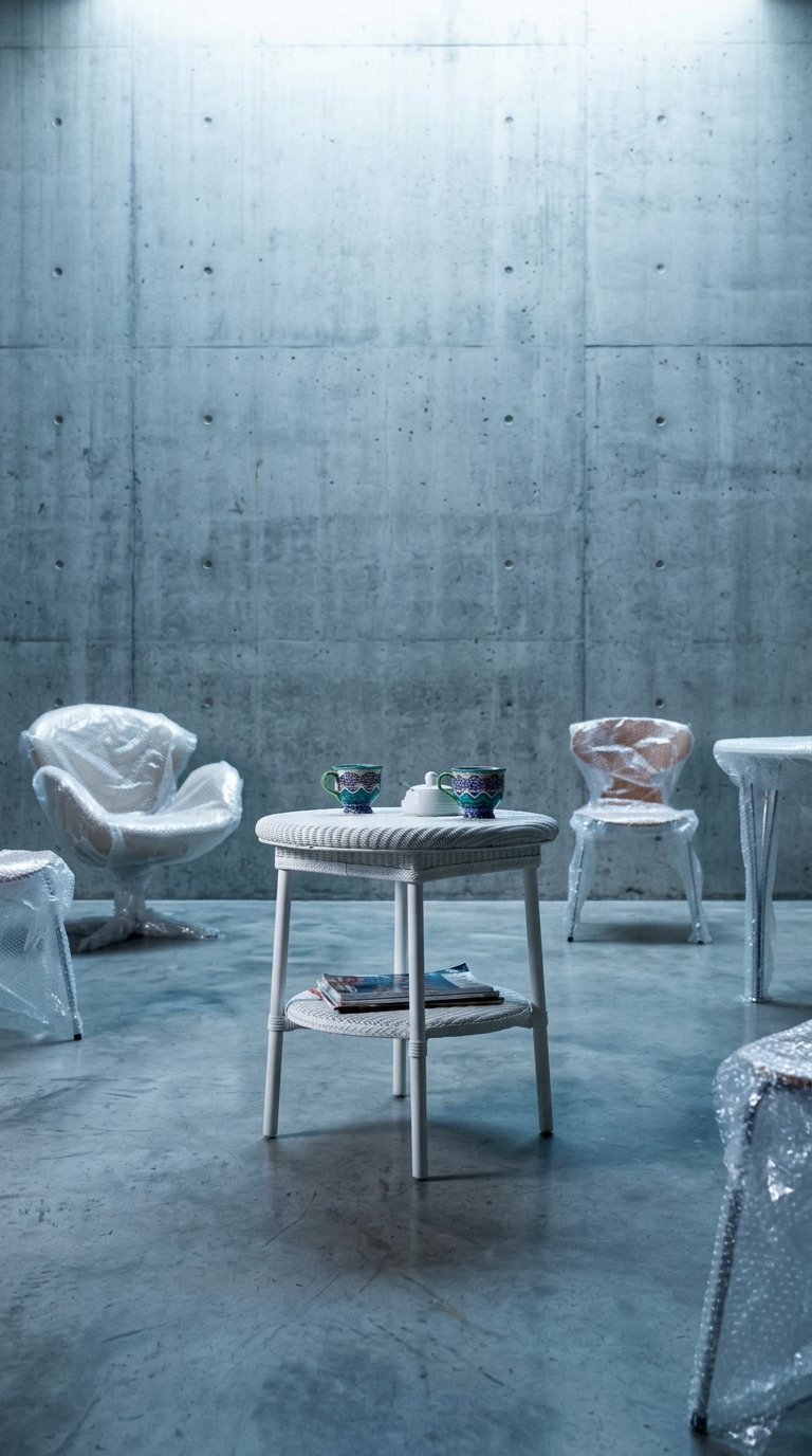 AI product shot of Avignon side table