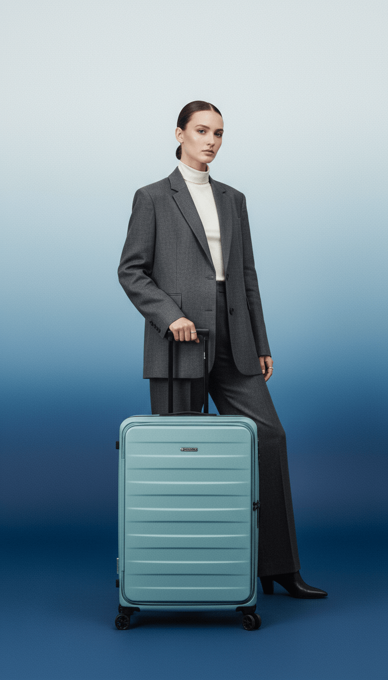 AI product shot of NEW GUEST - Valise Trolley (55 cm/65 cm/75 cm) - RPET