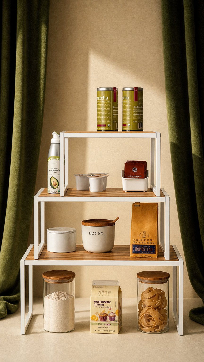 AI product shot of Level Up Shelf Riser - 2-Piece Set