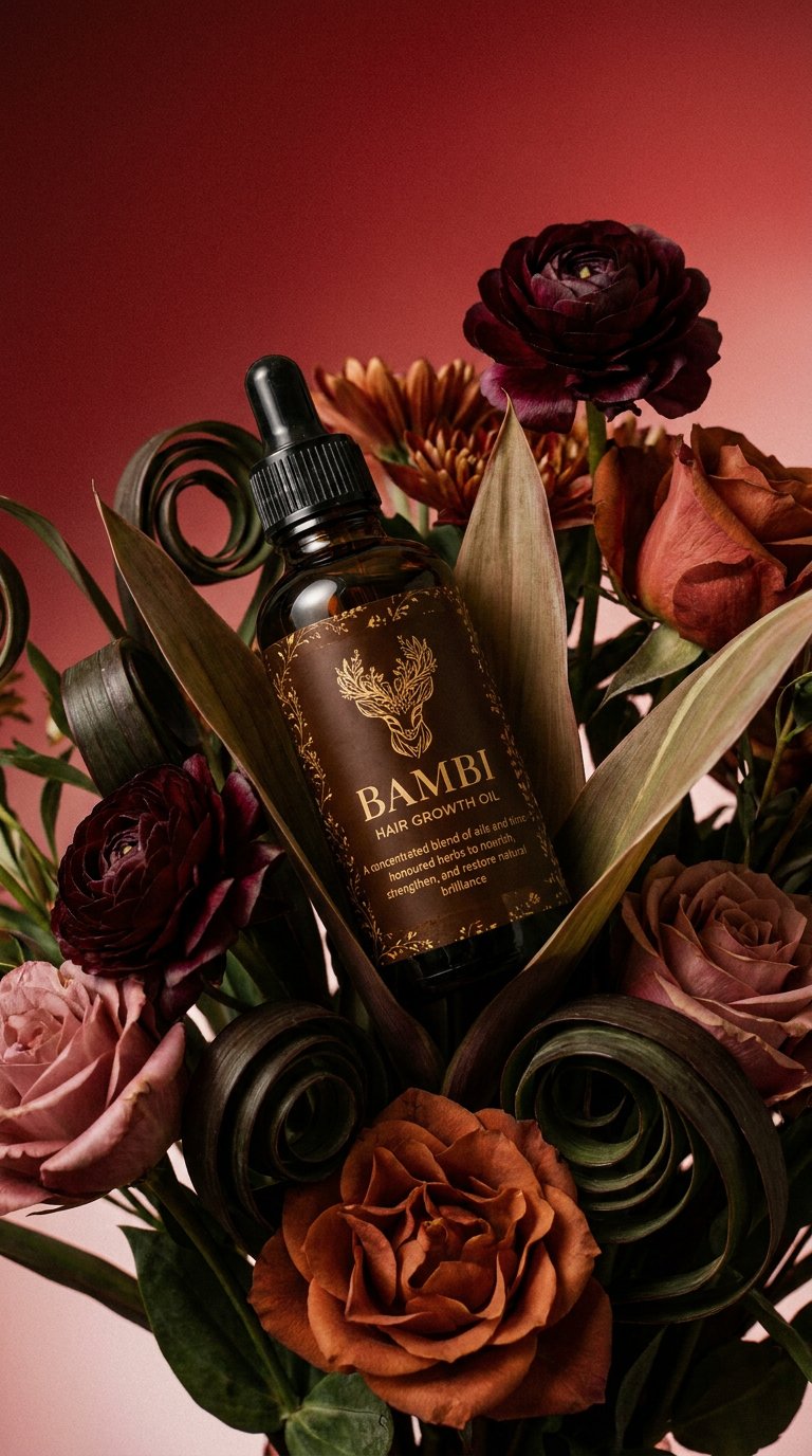 AI product shot of Bambi Hair Growth Oil