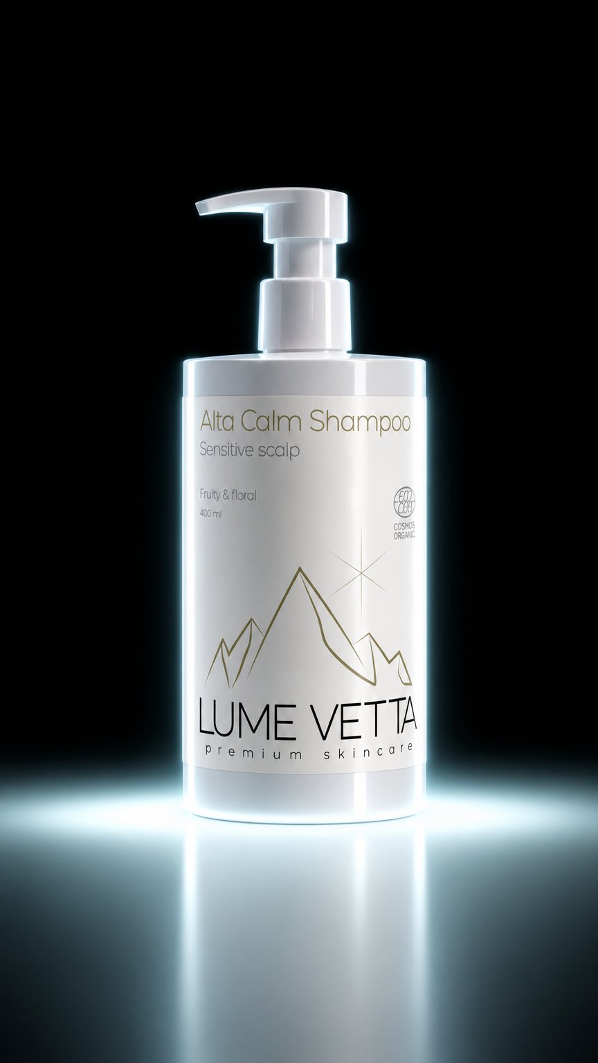 AI product shot of Alta Calm Shampoo